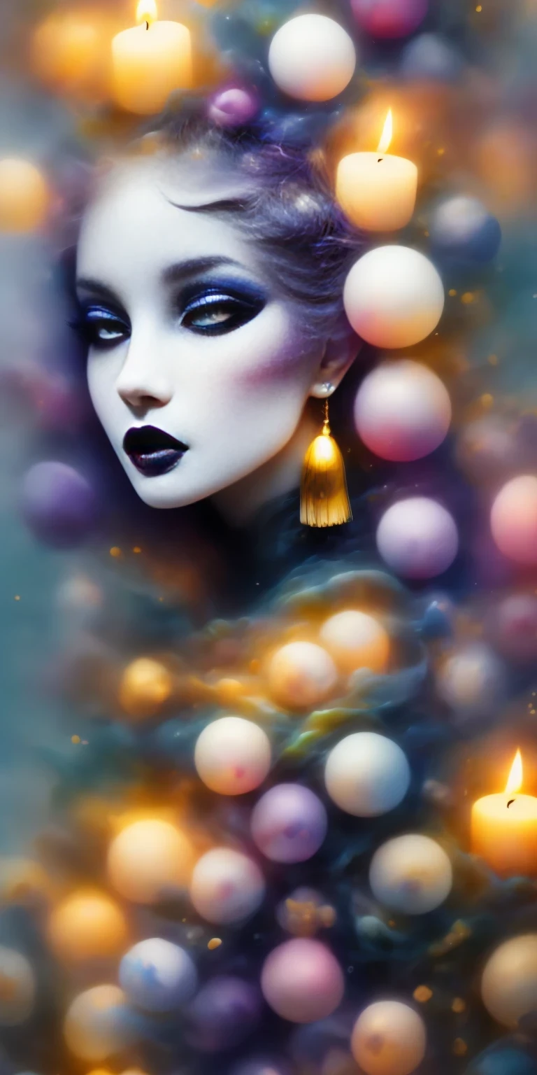((Midnight candlelight lighting)) ((beautiful & Perfect hot waist)) Unity 8k vampire witch girl ((perfect face shape, Perfect black lips, perfect nose, correct beautiful eyes, eyelash, skin pores, Detailed and complex iris textured surface in ZBrush)) A masterpiece of surrealism & Realistic beautiful young amazing anime, Pearly perfect skin (Colorful Fringe Short Bob) Indeed & Extremely detailed white cape combat jumpsuit & 8k scarf, full hd vines, The art of detail, Aesthetic, midnight halo, charm, shadow, Developed by Unreal Engine 5, Ultra-sharp focus, Artwork by Alberto Seveso, Science fiction, intricate artwork, golden ratio, epic, HR fixture style, Very detailed, Full of energy, Ultra HD 8K