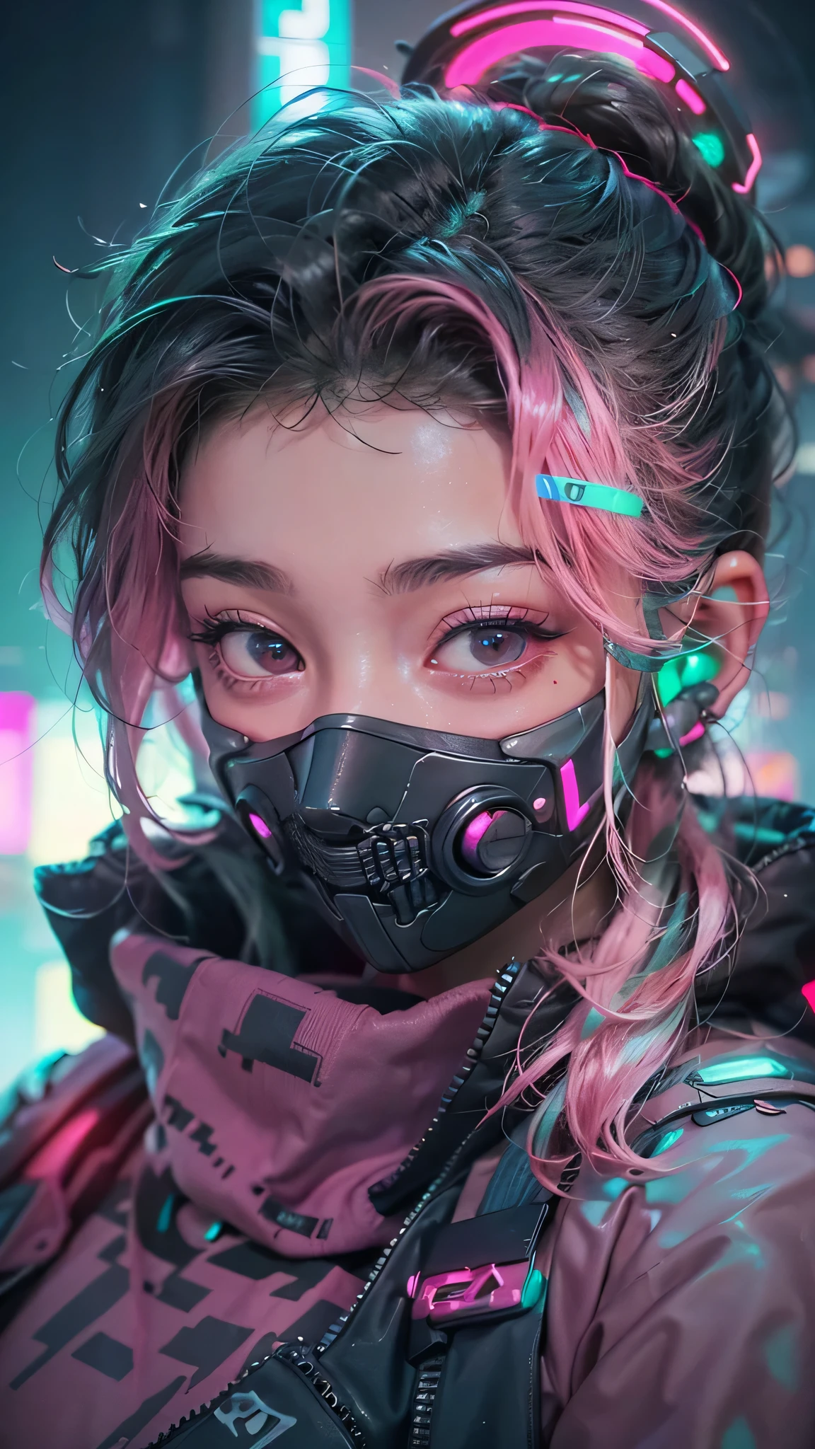 1male people、(A handsome man:1.4)、(A confident smile:1.2)、(28 age old)、(brunette color hair)、(Top image quality)、(8K picture quality)、(cyber punk perssonage)、(masutepiece)、(Wear a military uniform with a shiny cyberpunk coat:1.5)、(black mechanical mask:1.5)(A confident smile:1.2)、(head shot photo:1.5)、(large breasts:1.5)、cinematric light, Cinema Shadow, Sharp images, Extremely detailed, volumetr, bright sprite, Particle effect, beautiful effects, Vivid colors, neonlight, (pink neon lights:1.5), Highly detailed image textures, detailed hairs, Detailed face, Detailed eyes, (Cyberpunk Shibuya:1.5)、Dark hair、Flashing red light、beautiful effects, Vivid colors, Highly detailed image textures, detailed hairs, Detailed eyes,(cyberpunk city landscape:1.5)、