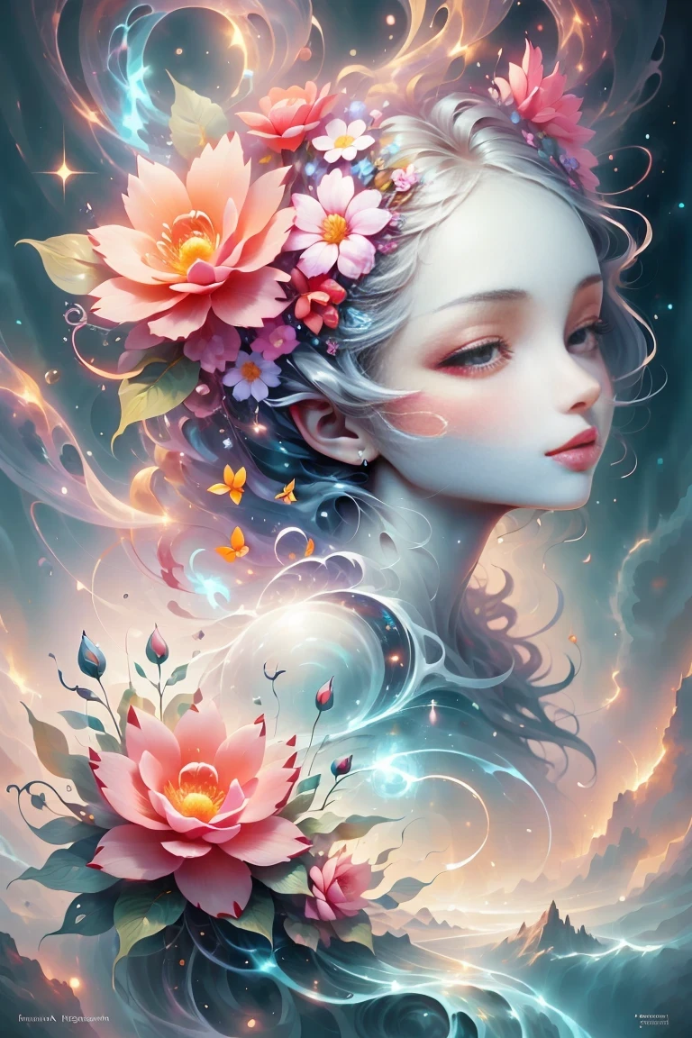 the art of mathematics, by Irina Cappi.
anthropomorphic flower, fantasy abstraction. close up. bright. beautiful.
This is a story about a magical flower in the desert. fantasy night, full moon, Surrealism, masterpiece, fairy tale