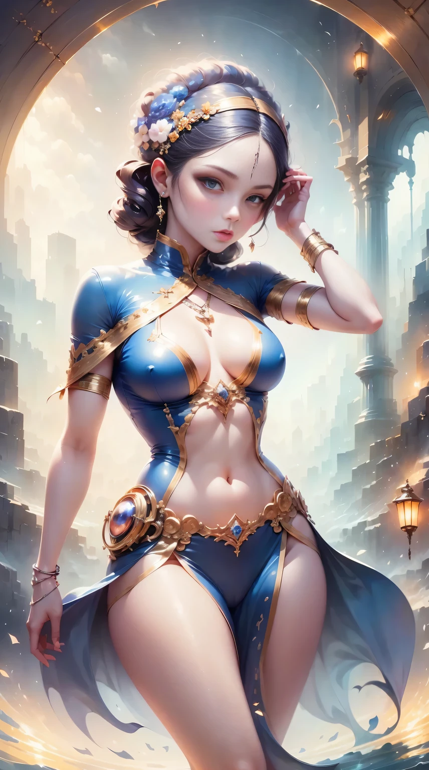 (Ridiculous, high resolution, super detailed), 1 girl, alone, extremely detailed eyes, (official art, Beautiful and beautiful:1.2), (Fractal art:1.3), colorful, most detailed
