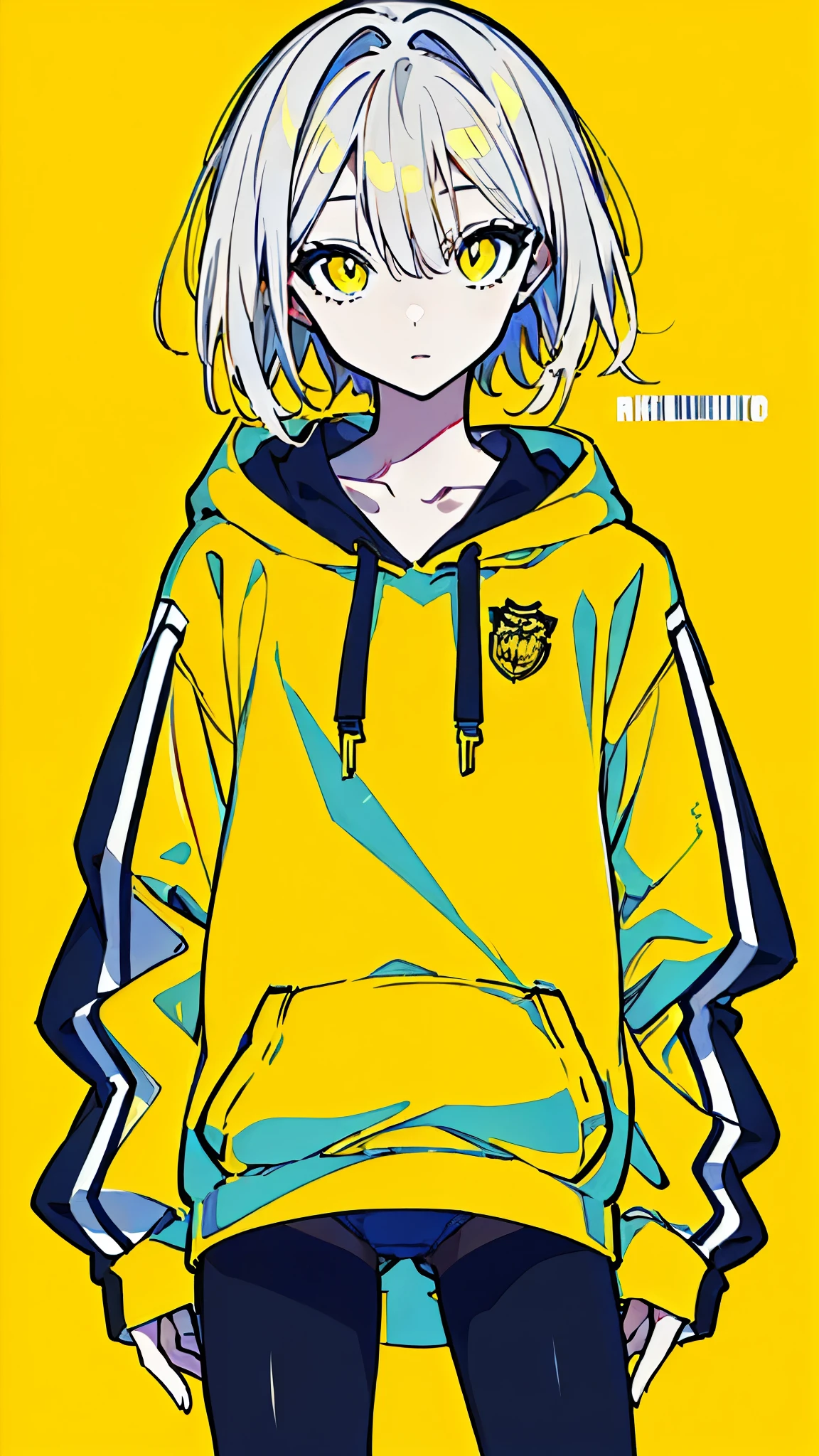 (masterpiece, highest quality:1.6), alone, thick outline, (simple background, Dark yellow background, monochrome, dark yellow theme:1.2), official art, Key Visual, 8k, confused, whole body, (unique hair, oversized hoodie, underwear, short torso:1.2), belly button, thighs, cowboy shot, HDR, sharp focus, High resolution, most detailed, very detailed, Super detailed, finely, detailed eyes and face, sharp pupils, realistic student, alone, alone, put one&#39;s hand in one&#39;s pocket