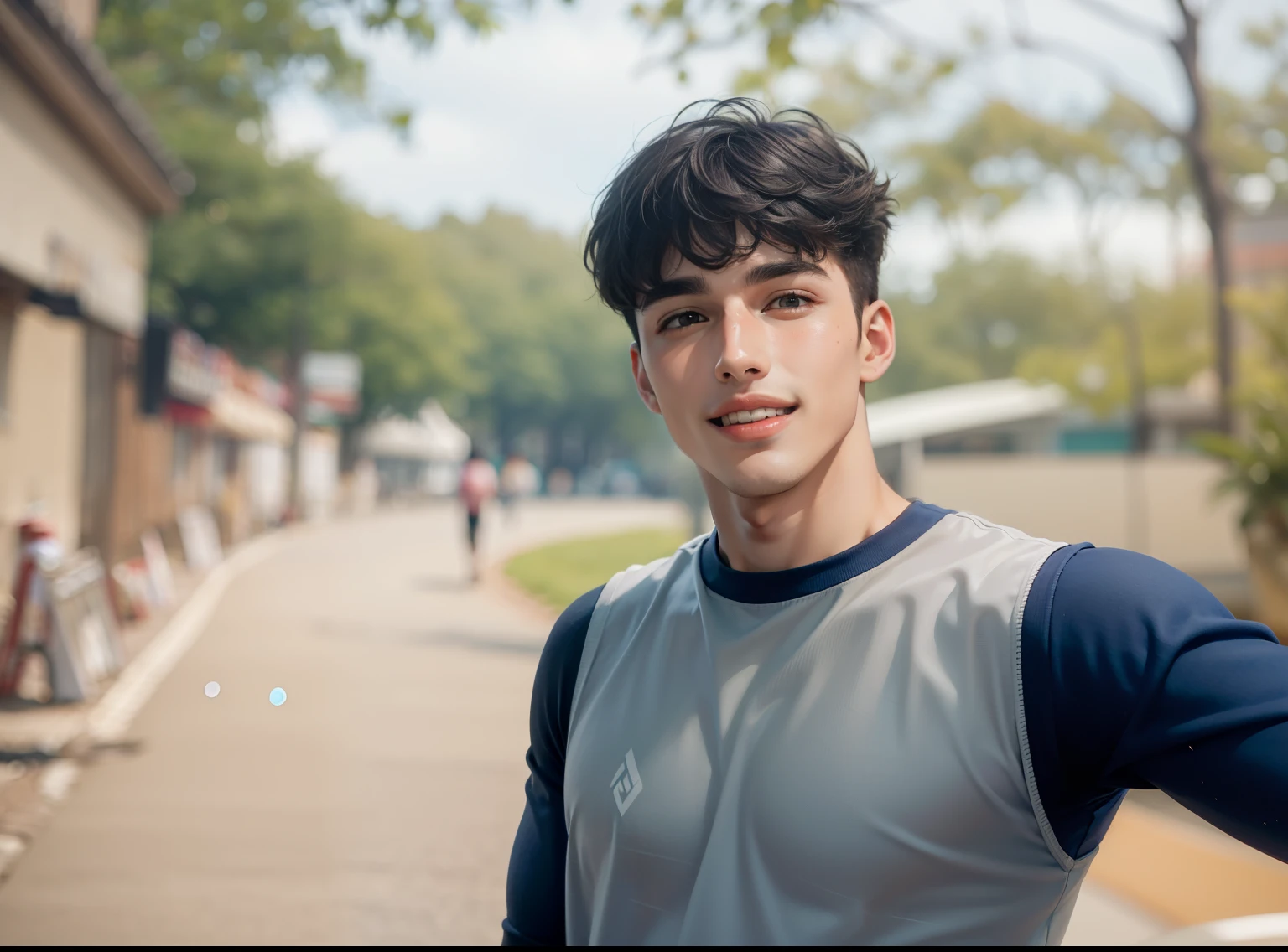 handsome man in his 20s, Pietro Boselli, smile,