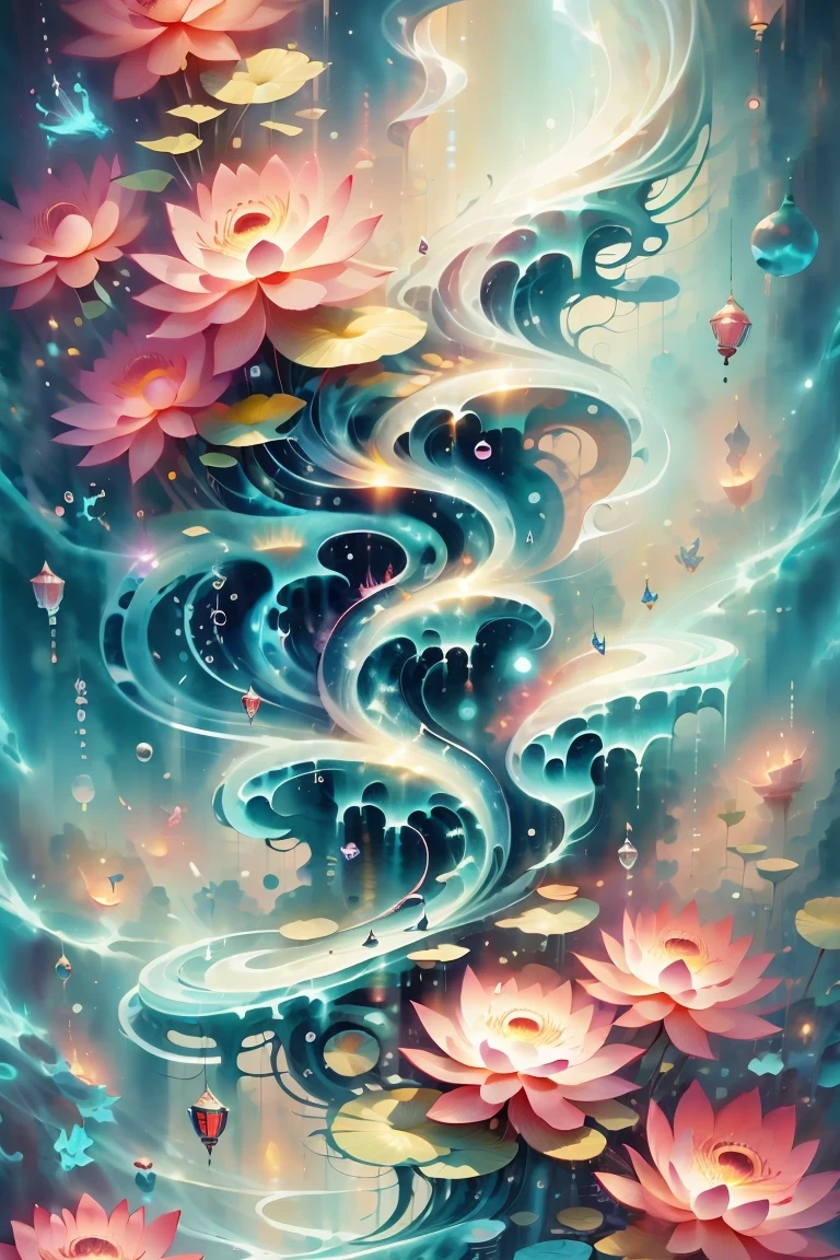 the art of mathematics, by Irina Cappi.jellyfish, fantasy abstraction. close up. bright. beautiful.这是一个关于海洋中jellyfish的故事. fantasy night, full moon, Surrealism, masterpiece, fairy tale