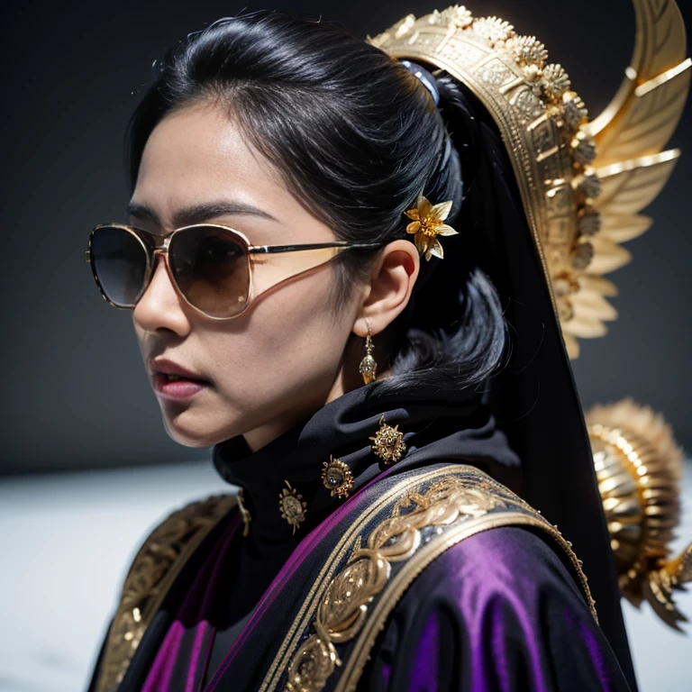 On snowy nights，32k（masterpiece，HD，Ultra high quality，32k）Purple-pink double ponytail，flower stick，Indigo Skull King ，mahogany steering wheel （The skeleton is very realistic：1.4），crocodile print robe，Rusty skull ornaments，Sand gold linen cloak，petals flying，Deep gold sunglasses，Hold your head high，worthy of pride，Look at people through nostrils，A primary and secondary school student， high resolution，Xueba， detail， RAW photos， Sharp Re， Nikon D850 film photo by Jefferies Lee 4 Kodak Portra 400 camera F1.6 guns, colorful, Ultra-realistic and vivid textures, dramatic lighting, Unreal Engine Art Station Trend, Sinest 800，Hold your head high，side，worthy of pride，Look at people through nostrils，arrogant，petals flying，petals flying，Gold dusted crocodile，Fluttering，Impeccable，( Reasonable design, clear lines, HD晰度,best quality, Very detailed skeleton, masterpiece的骨架, official art, movie lighting effects, 8K crocodile skeleton（（（Platinum marble sunglasses）））Deep gold sunglasses，side肖像