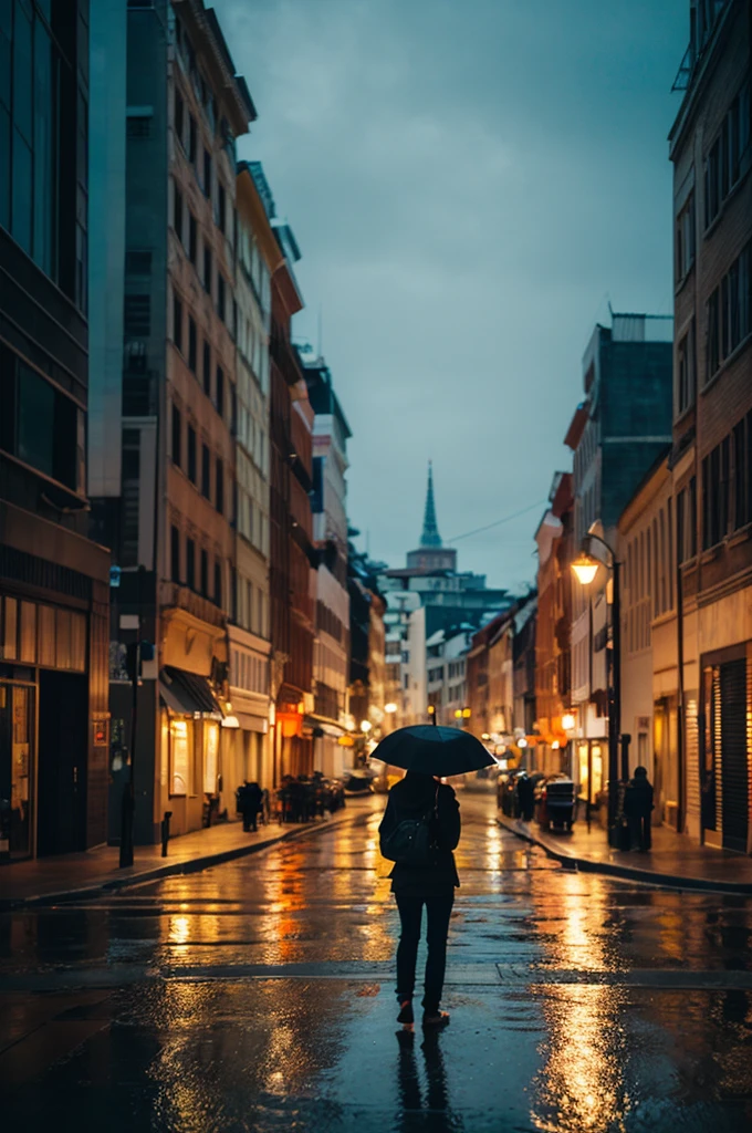 highest quality,city where it rains,silhouette,Lonely,melancholy,cinematic