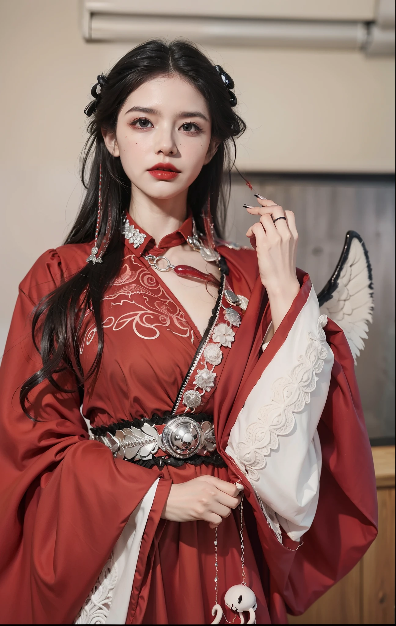 Detailed image quality,pandora witch,wing, succubus theme,fallen angel,Excellent,scary,secret horror,tentacle,have eyes,uncanny valley effect,little beast blood moon,skeleton,vampire,Hellfire,dark queen,Abyss Armor,