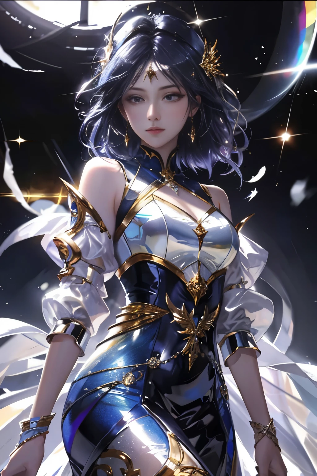 masterpiece、ful:1.3、stands、8K、3D、realisitic、Ultra Micro Photography、top-quality、Wallpapers with extreme details CG Unity 8K、frombelow、intricate detailes、(1 rapariga)、13years、Sailor Saturn:1.6,Hotaru Tsuchimoto:1.5,Sailor Senshi Uniform:1.4、Sexy and dynamic model poses,dynamicposes,dynamic ungle、Lustrous purple hair、Bob-cut hair fluttering in the wind,((Big long spear,battoujutsu stance,arma,Big sickle,Popol Weapon:1.2 )),(Purple sailor color,Purple pre-gate mini skirt:1.4、Purple Pleated Mini Skirt:1.4、Show cleavage,Cameltoe,Very thin and fit high gloss white holographic leather、High Leg Silver Swimsuit,very large red bow on the chest,,,,,,,,,Very big red bow on the buttocks,Long white latex gloves,Purple gloves on elbows、Luxurious Golden Tiara、Metallic luster,Holographic Nagros,耳Nipple Ring,)、tiny chest:1.6、小柄,a small face、Thin, perfectly proportions、big breasts thin waist、(Outline of the iris:1.3, Details of face:1.3、Bright blue eyes、Beautiful expression、beautidful eyes、shinny eyes、thin lipss:1.7、thin and sharp pale eyebrows,、long dark eyelashes、Double eyelashes、Luxurious Golden Jewelry、Visible Pore、Young Face、Sad look,seducting smile、perfect hand:1.5、thin and muscular,,,,,octan render、highly dramatic picture、Strong natural light、sunlights、exquisite lighting and shadow、Digital SLR、foco nítido: 1.0、Maximum clarity and sharpness、((Holy Grim Reaper:1.5,Saturn's holy:1.5,Dynamic cosmic background:1.3、Saturn ring:1.5、rays of moonlight)),(meishaonv,tiarra,Gold tiara on forehead,a sailor suit),Sailor Saturn,
Gold tiara on forehead