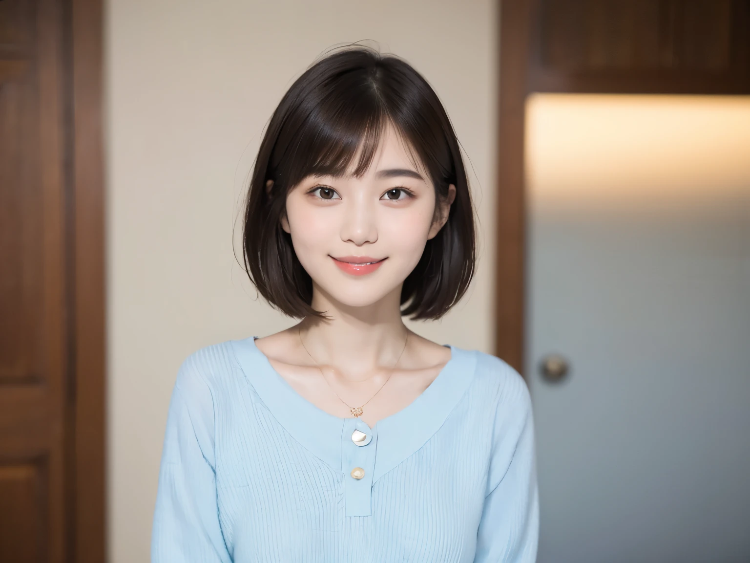 167
Shorthair, a 20 yo woman, gentle smile
