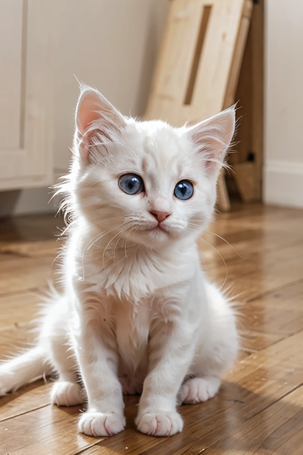 cute white kitten
