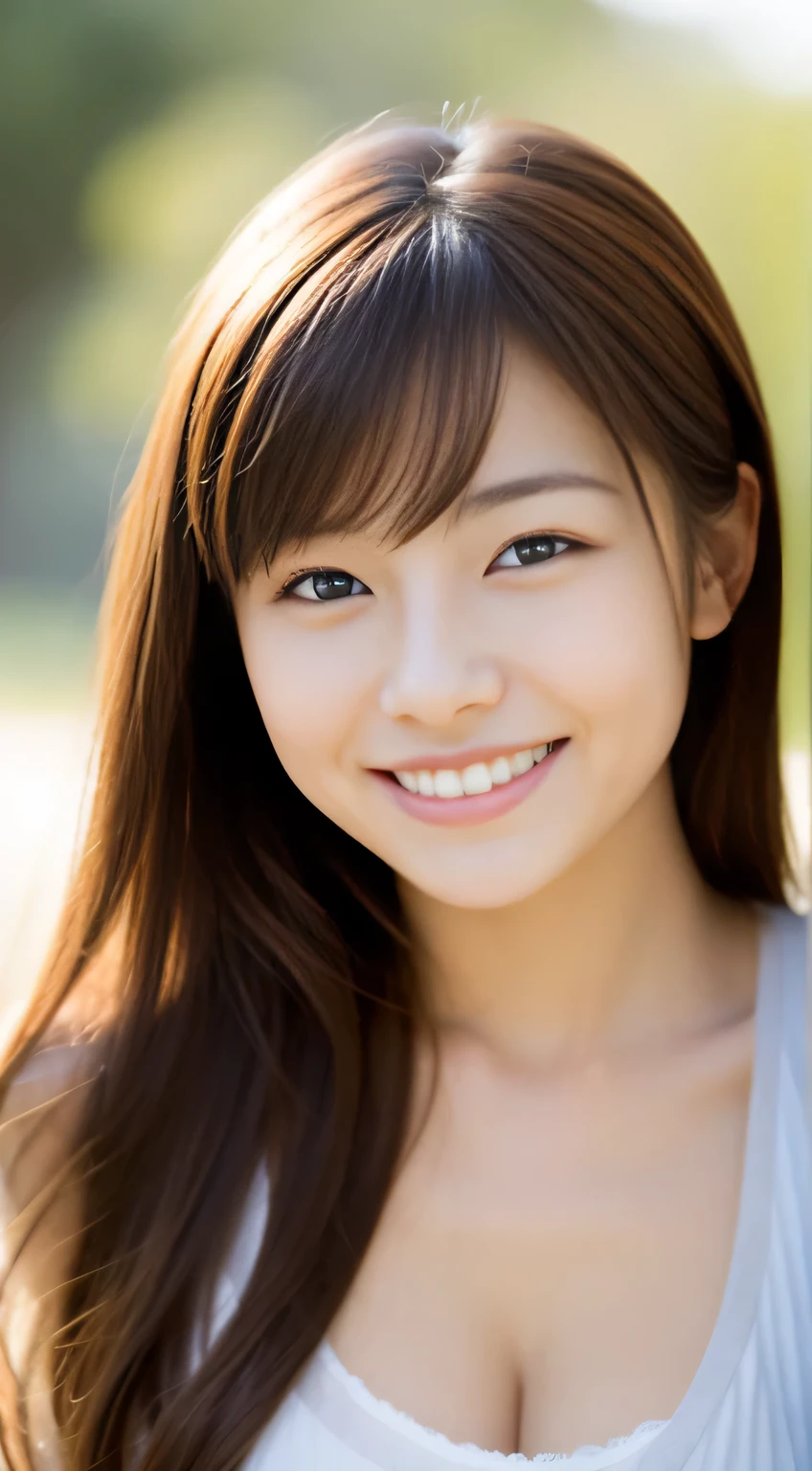 Japanese ),((beautiful girl)),cleavage,An expression that imagines something pleasant:1.2,(perfect body beauty:1.2),((perfect body)),(shy smile),beautiful teeth,