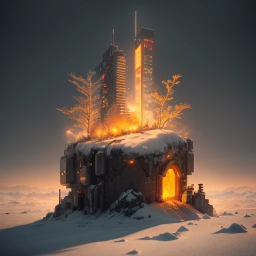 3798年Mars realistic model, (The hair ends are forked, original photo, best quality, masterpiece:1.4),Steampunk Cyberpunk 6820 City,(CyberpunkMars light:1.3), Mars (related to land),(in a small nature box:1.3),Isometric, small nature, landscape on foundation,landscape,Saturn Landforms，Tilt-shift telephoto，Halogen giant snail god rectangular stone jade bright orange field，AD 6910，Odyssey，Firelight illuminates the ice and snow in the middle of the night，Unreal Engine，Cyberpunk Apocalypse，science fiction stereogram，Digital 3D，CG art