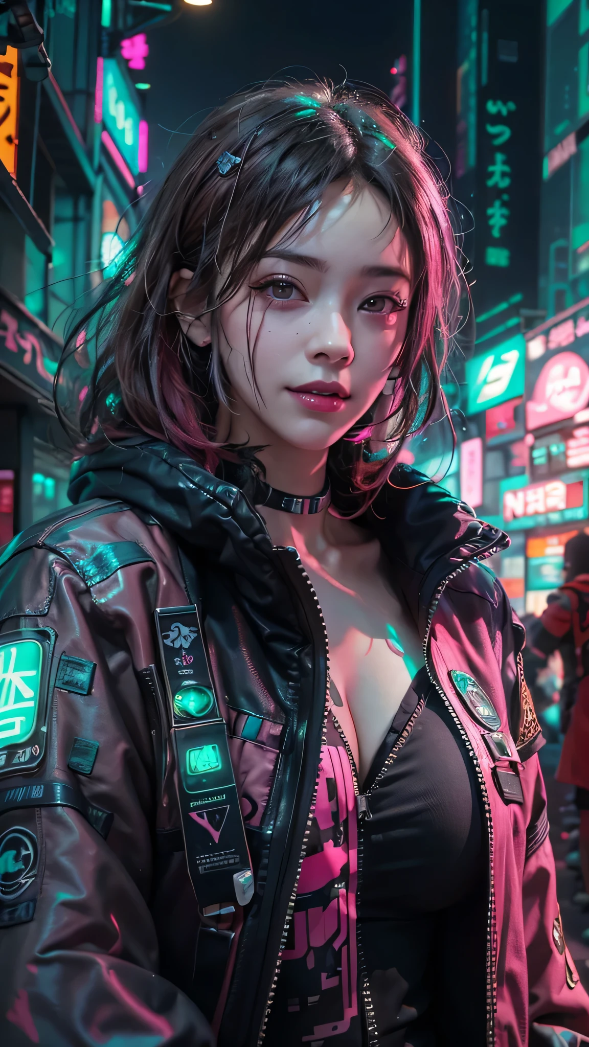 1male people、(A handsome man:1.4)、(A confident smile:1.2)、(28 age old)、(brunette color hair)、(Top image quality)、(8K picture quality)、(cyber punk perssonage)、(masutepiece)、(Wear a military uniform with a shiny cyberpunk coat:1.5)、(black mechanical mask:1.5)(A confident smile:1.2)、(head shot photo:1.5)、(large breasts:1.5)、cinematric light, Cinema Shadow, Sharp images, Extremely detailed, volumetr, bright sprite, Particle effect, beautiful effects, Vivid colors, neonlight, (pink neon lights:1.5), Highly detailed image textures, detailed hairs, Detailed face, Detailed eyes, (Cyberpunk Shibuya:1.5)、Dark hair、Flashing red light、beautiful effects, Vivid colors, Highly detailed image textures, detailed hairs, Detailed eyes,(cyberpunk city landscape:1.5)、