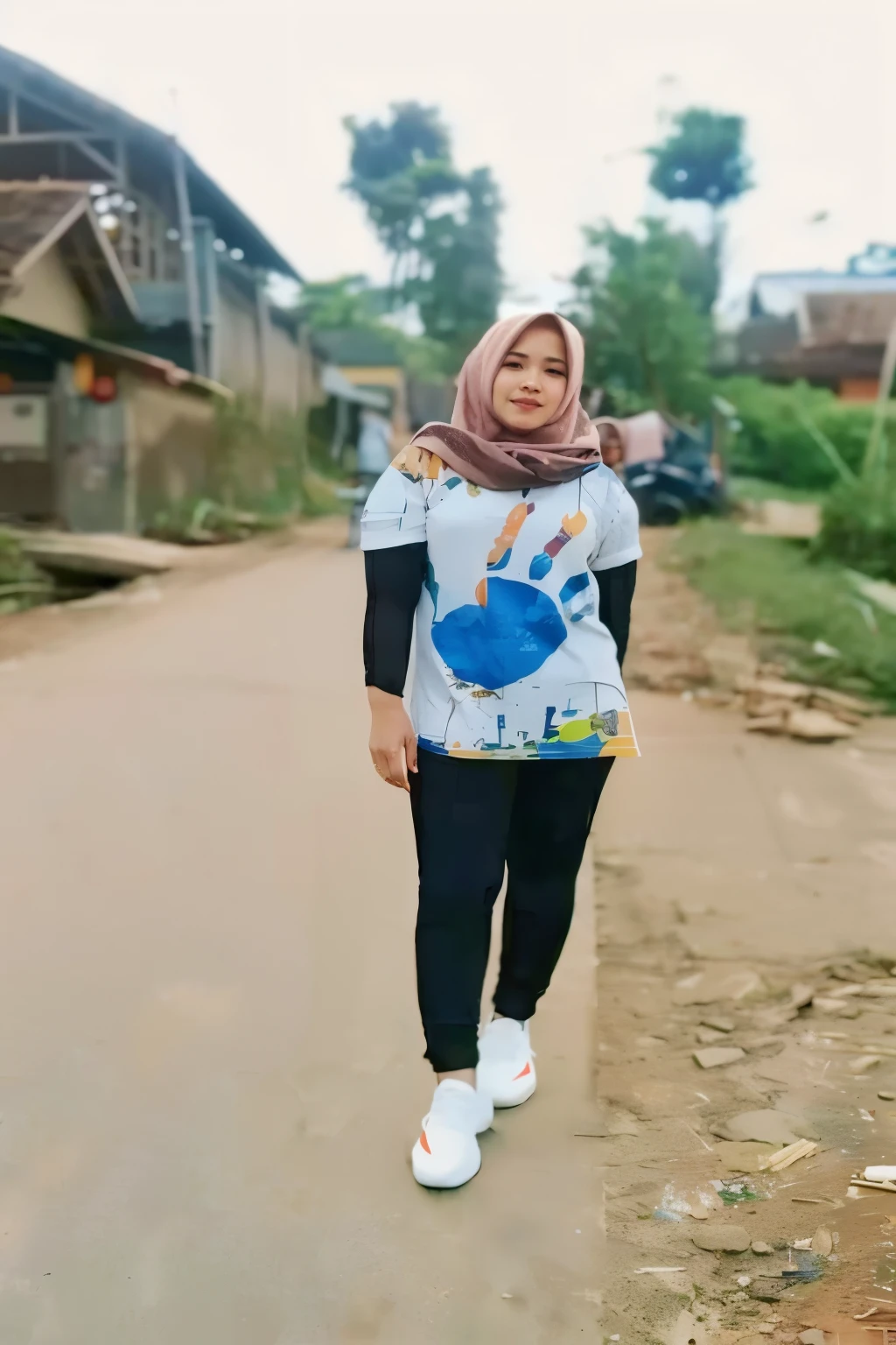 Indonesian girl.sport wear.hijab