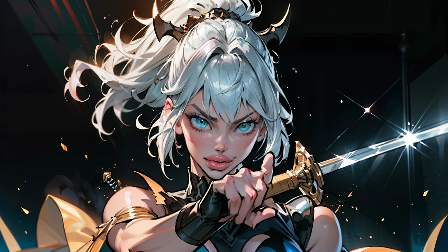 Angry sexy princess, chains