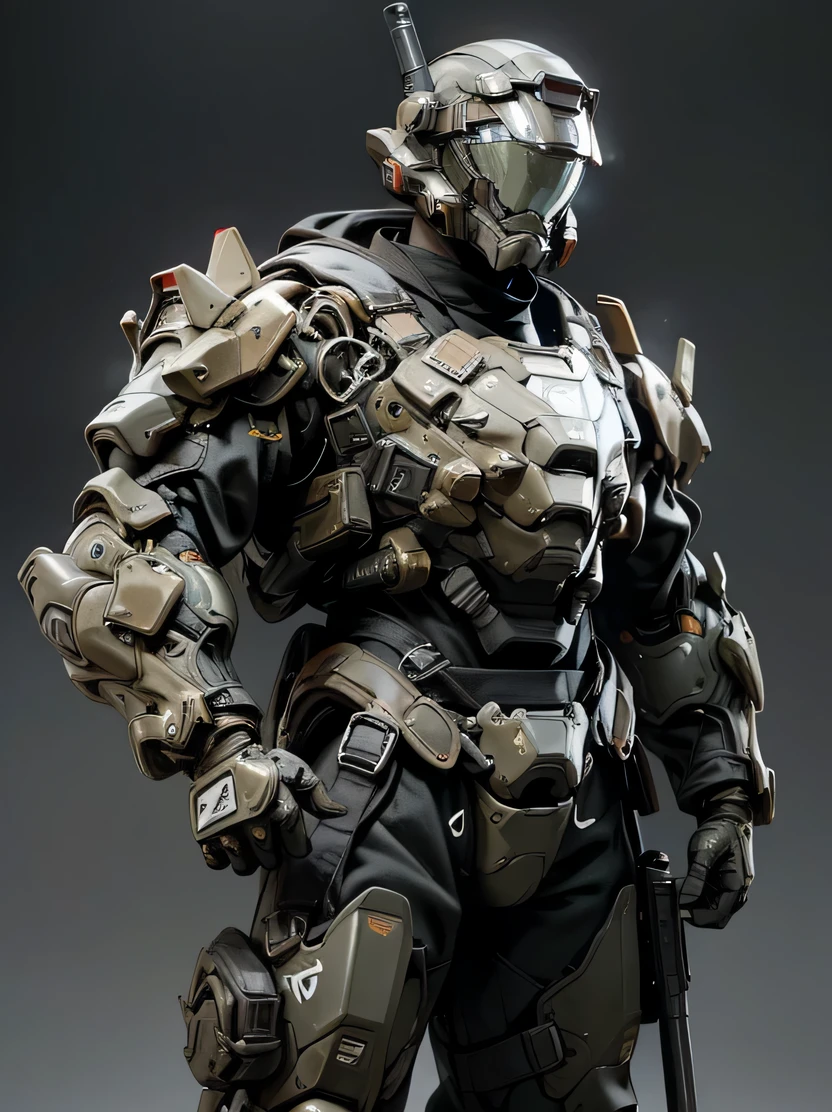 ((masterpiece、highest quality、Super detailed、High resolution、realistic、sharp focus、cinematic lighting))、supple physique、bust shot、ハstomachコントラスト、military black reinforced armor suit、intricate details、軍用フルフェstomachスヘルメット、フルフェstomachスゴーグル、black combat goggles、full armor、フルフェstomachスアーマー、Detailed depiction of hands、looking at the viewer、((look forward))、ラstomachフルで、photograph、combat equipment、Backpack、ダstomachナミックなアクション、The background is a desert at midday.、Remains、(stomach)、hello edge_armor、3DMM