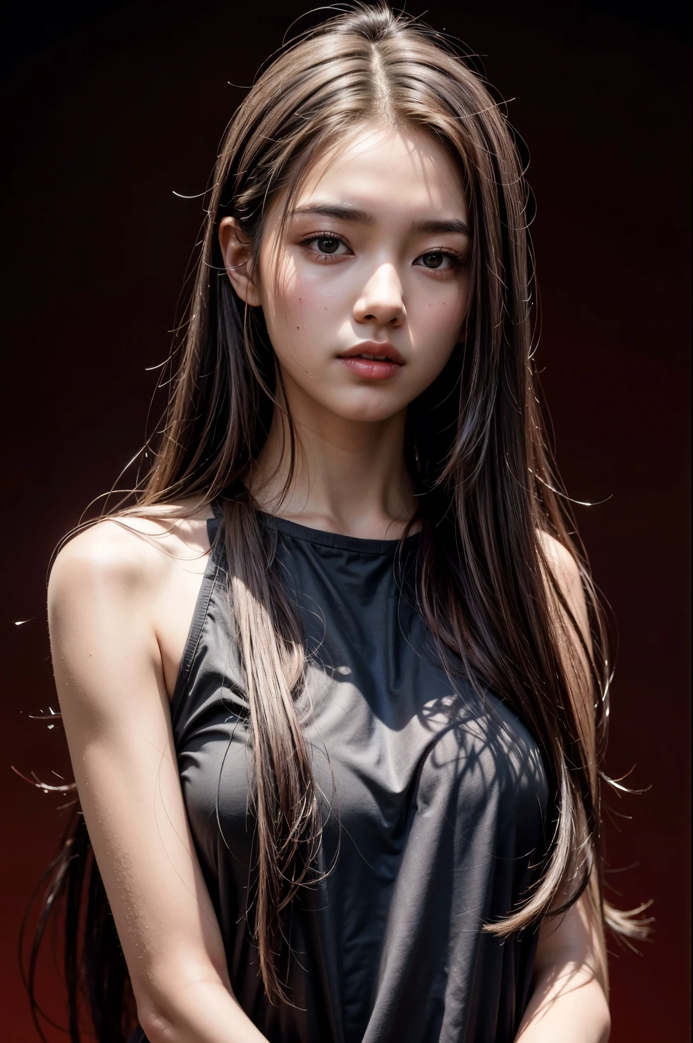 Alaphid Asian woman with long hair and black top posing for photo, Asian girl with long hair, young asian girl, Photo of slim girl model, Beautiful young Korean woman, beautiful asian girl, a young asian woman, Beautiful young Korean woman, Japanese model, beautiful korean woman, 24 year old female model, korean girl, young asian woman