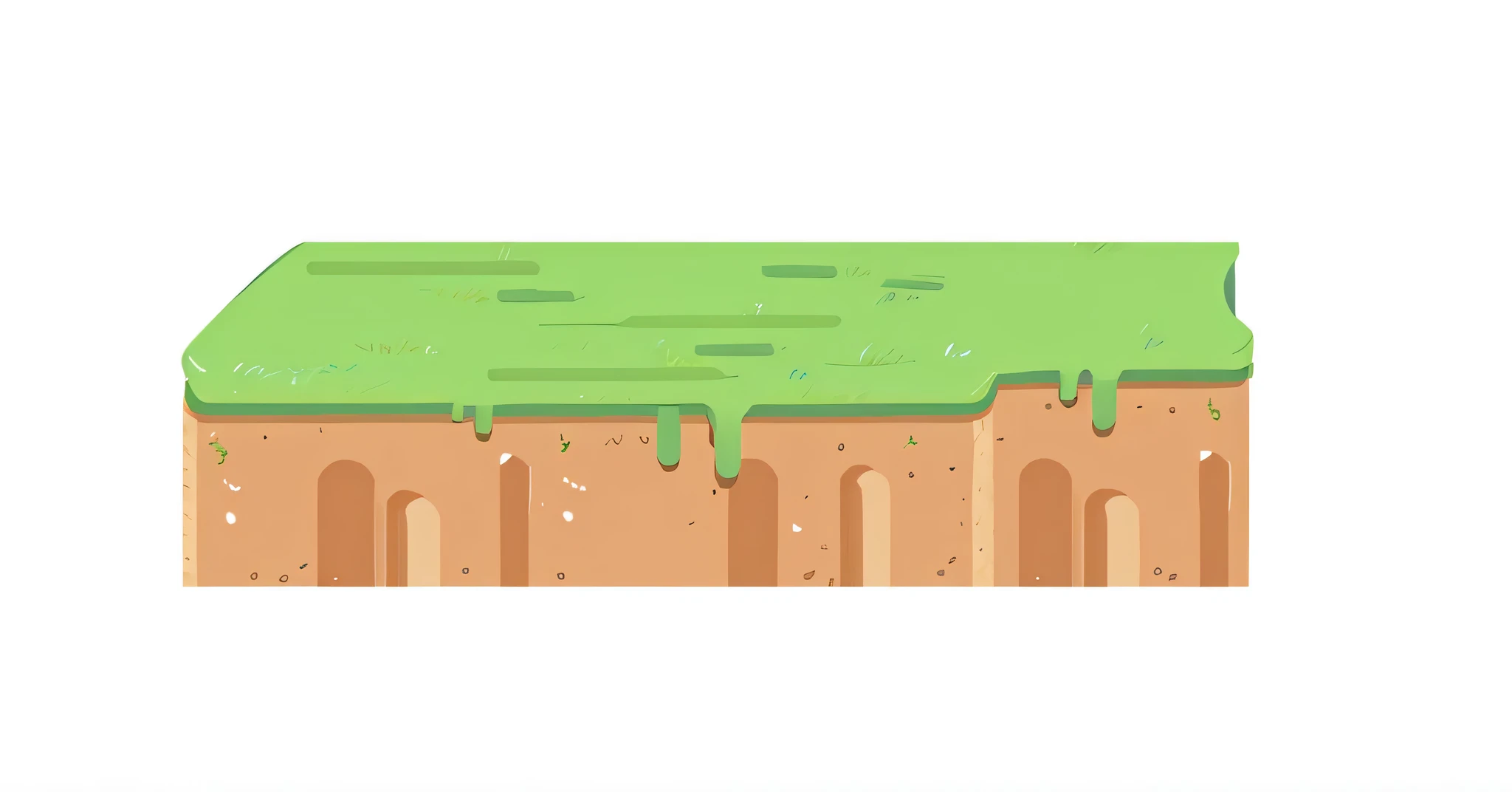 a green field,Game scene design,video game texture, Flat 2D vector art