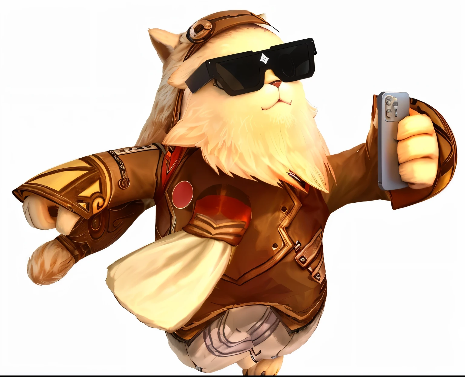 cartoon cat smiling with a mobile phone in his hand, teemo, Rabbt_nature, Jake Parker, league of legends style, Winston from Overwatch, teemo from league of legends, from league of legends, furry nature, Обезьяна Winston from Overwatch, SFW version, resistance, fluffy furafiniti, Monk Tabaxi, nature art of maple story