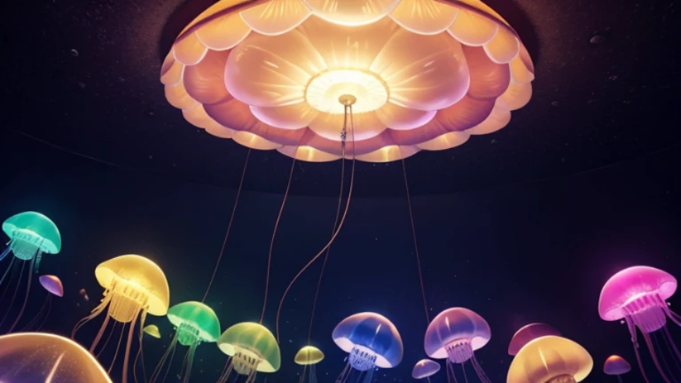 100 luminous jellyfishes