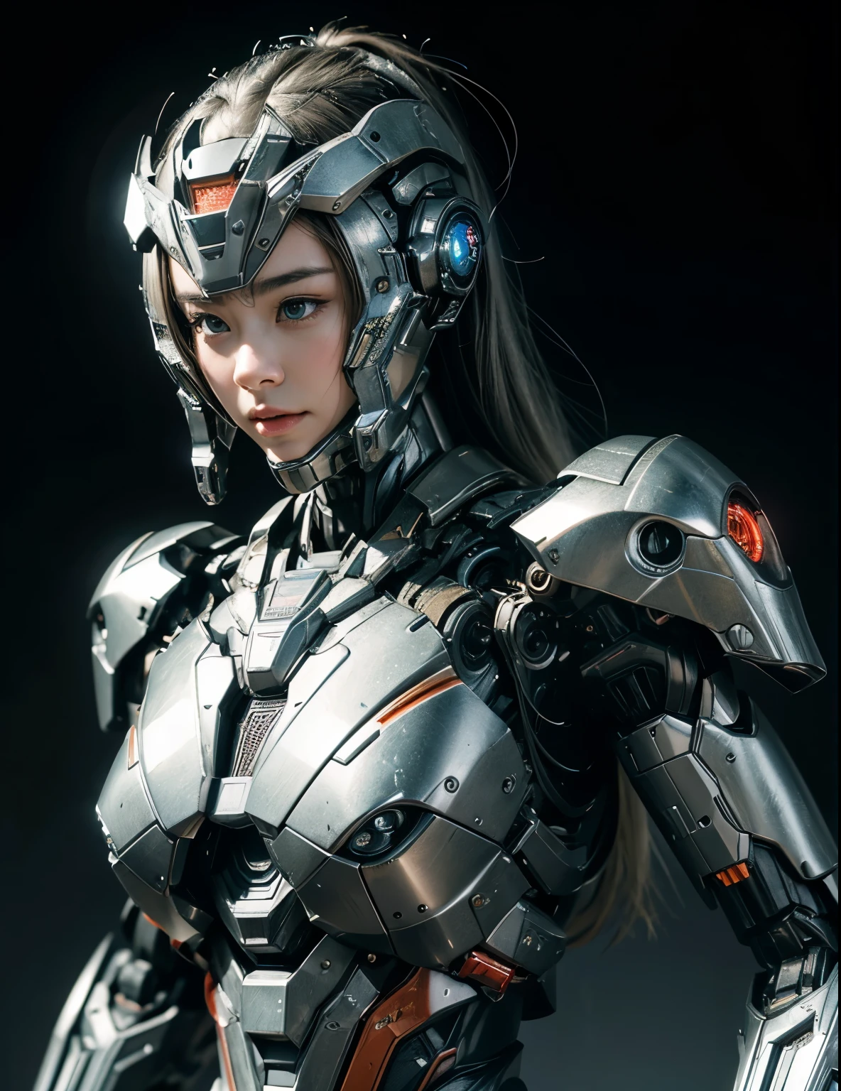 Super detailed, advanced details, high quality, 最high quality, High resolution, 1080p, hard disk, beautiful,(war machine),beautifulサイボーグ女性,Mecha cyborg girl,battle mode,Mecha body girl,She is wearing a futuristic war machine weapon mecha