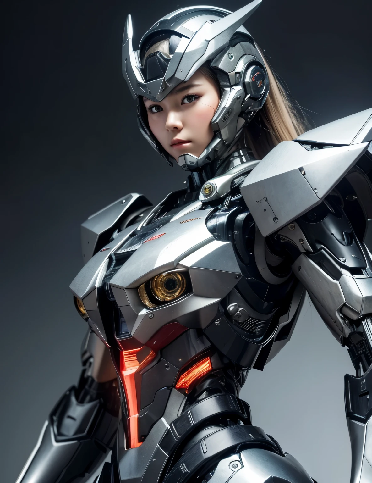 Super detailed, advanced details, high quality, 最high quality, High resolution, 1080p, hard disk, beautiful,(war machine),beautifulサイボーグ女性,Mecha cyborg girl,battle mode,Mecha body girl,She is wearing a futuristic war machine weapon mecha