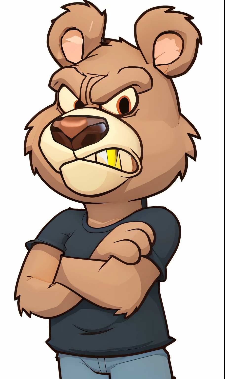 3d animated human looking bear