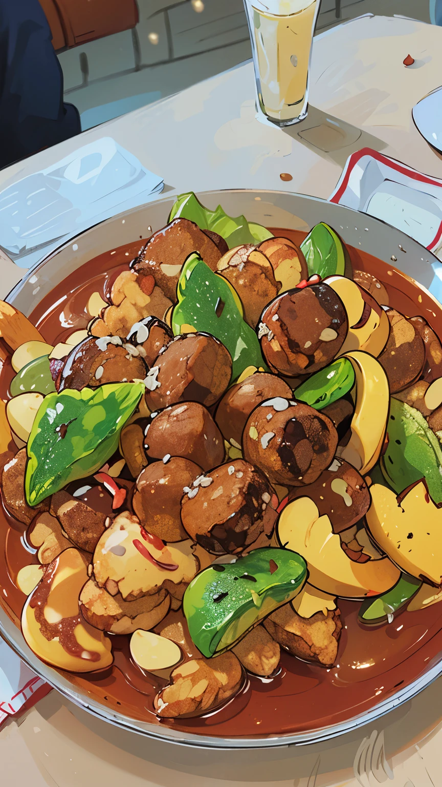 Large plate of fried chicken nuggets