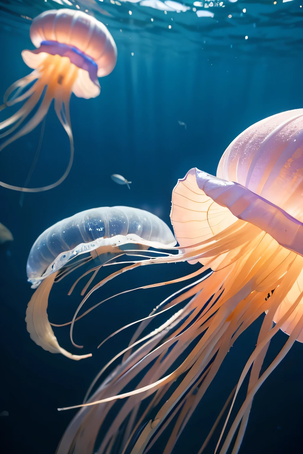 many jellyfishes,rich and colorful