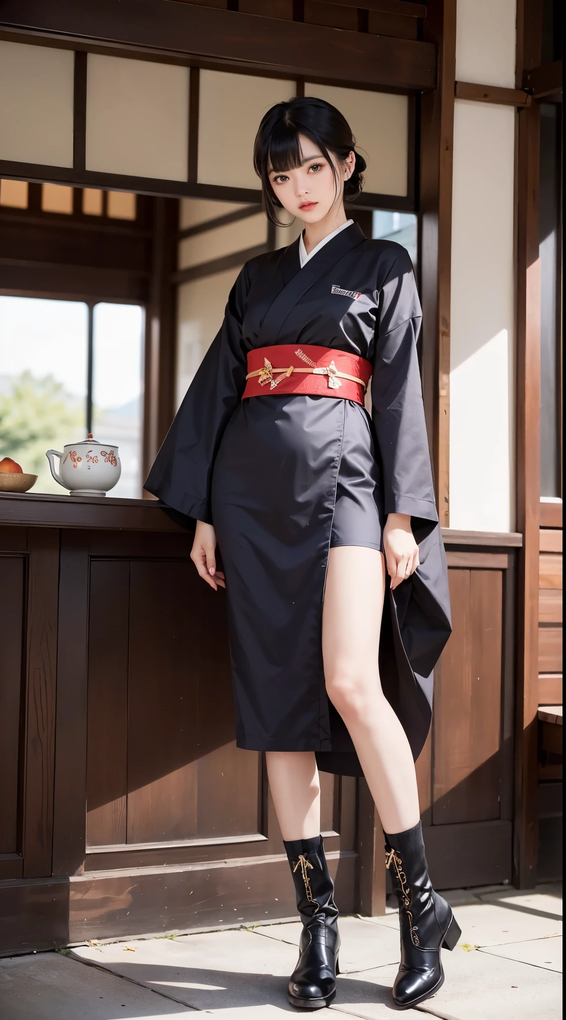 High-detail images　Japanese style cute girl　Full Body Shot　front　
