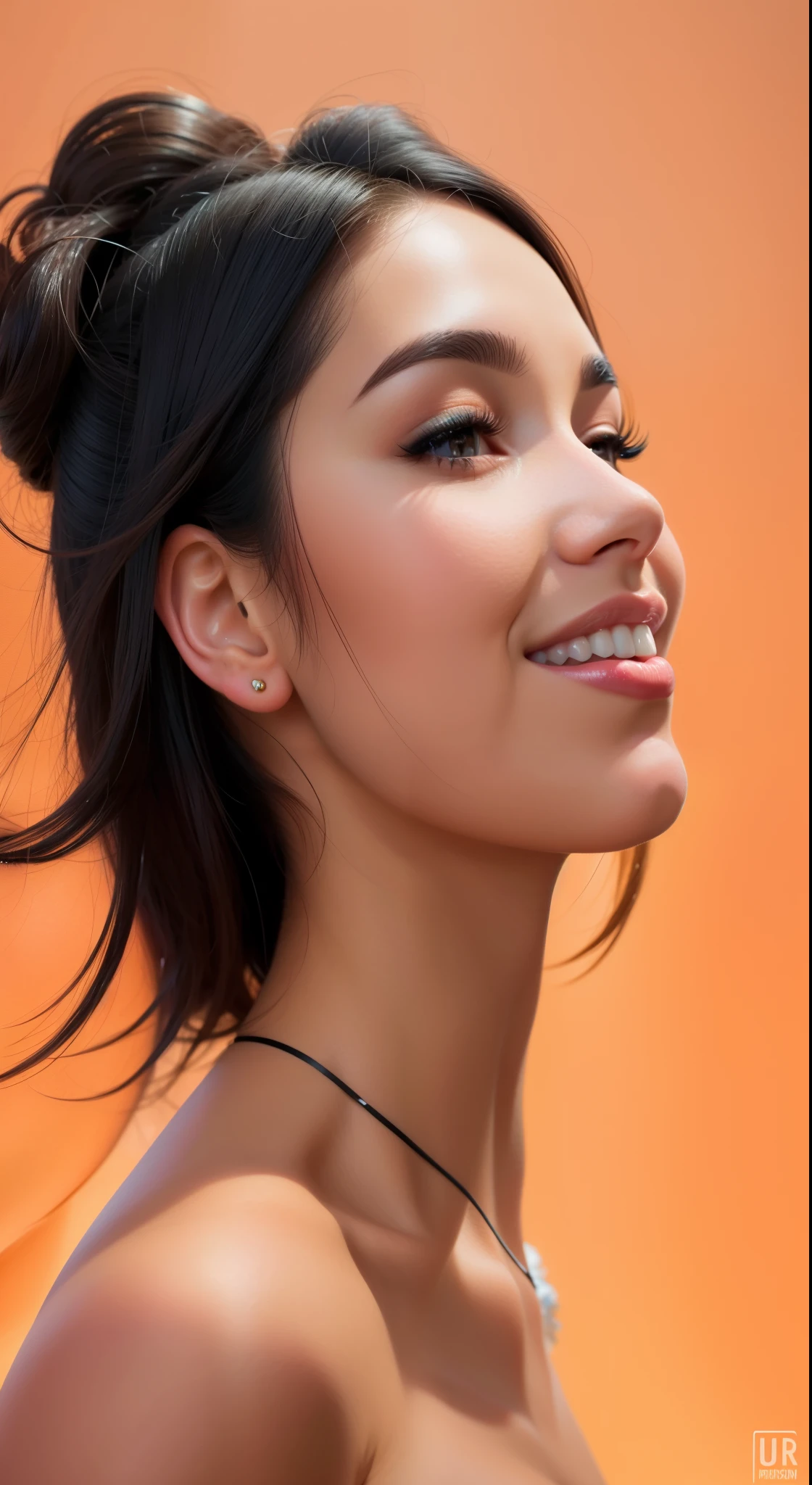 um close de uma mulher com um sorriso no rosto, Retrato de RossDraws, retrato digital, arte digital Ilya Kuvshinov, retrato de alta qualidade, rosto de Ilya Kuvshinov