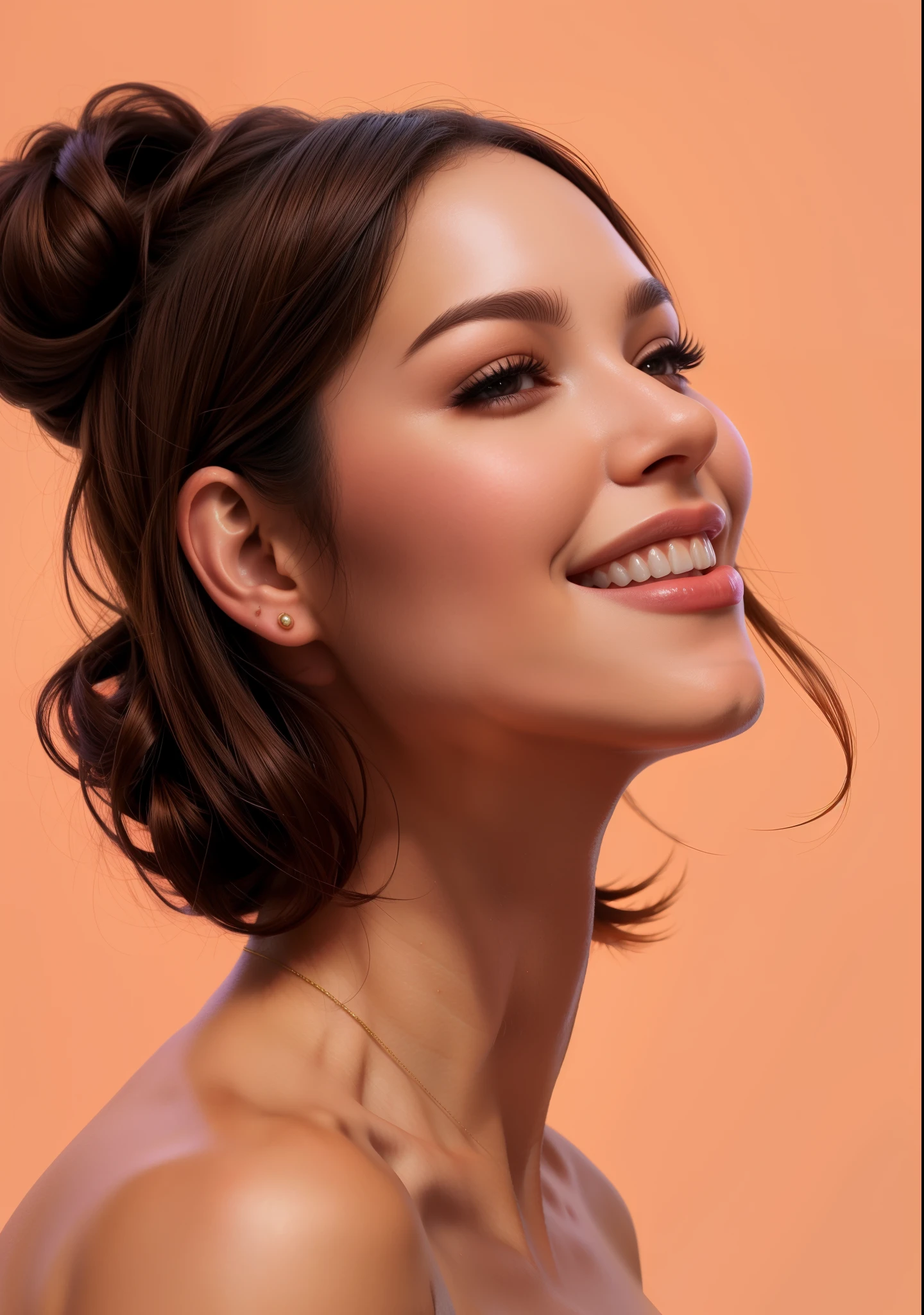 um close de uma mulher com um sorriso no rosto, Retrato de RossDraws, retrato digital, arte digital Ilya Kuvshinov, retrato de alta qualidade, rosto de Ilya Kuvshinov