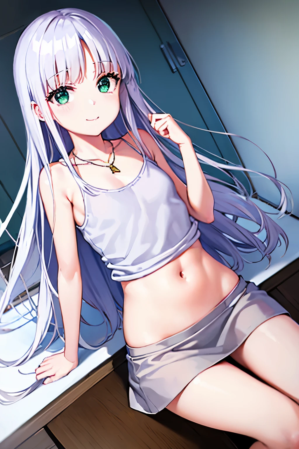 (Highest quality), (High resolution), (masterpiece), (Very detailed), Shiro \(no game No life\),Long Hair,Multicolored Hair,Hair between the eyes,Gradient Hair,Yellow Eyes,平らなchest,,  Blue Archive art style, One Girl, Silky skin, Shiny skin, Athletic build, blush, Heart pupil, Heavy breathing, chest, (Micro Bikini), I take a shower, Front view,  (Bright saturation), Stick your body to the screen