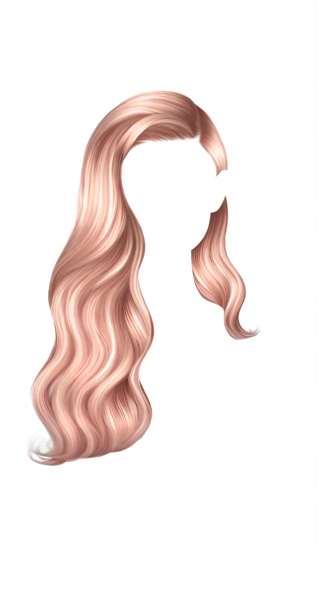 a close up of a woman's long hair with a ponytail, long luxurious blond hair, realistic hair, ornate long blond hair, long wavy blond hair, long strawberry - blond hair, ornate long flowing blonde hair, long luxurious light blond hair, long wavy hair, magic long hair, long glowing ethereal hair, detailed white long hair, long flowing pink hair, flowing glowing hair
