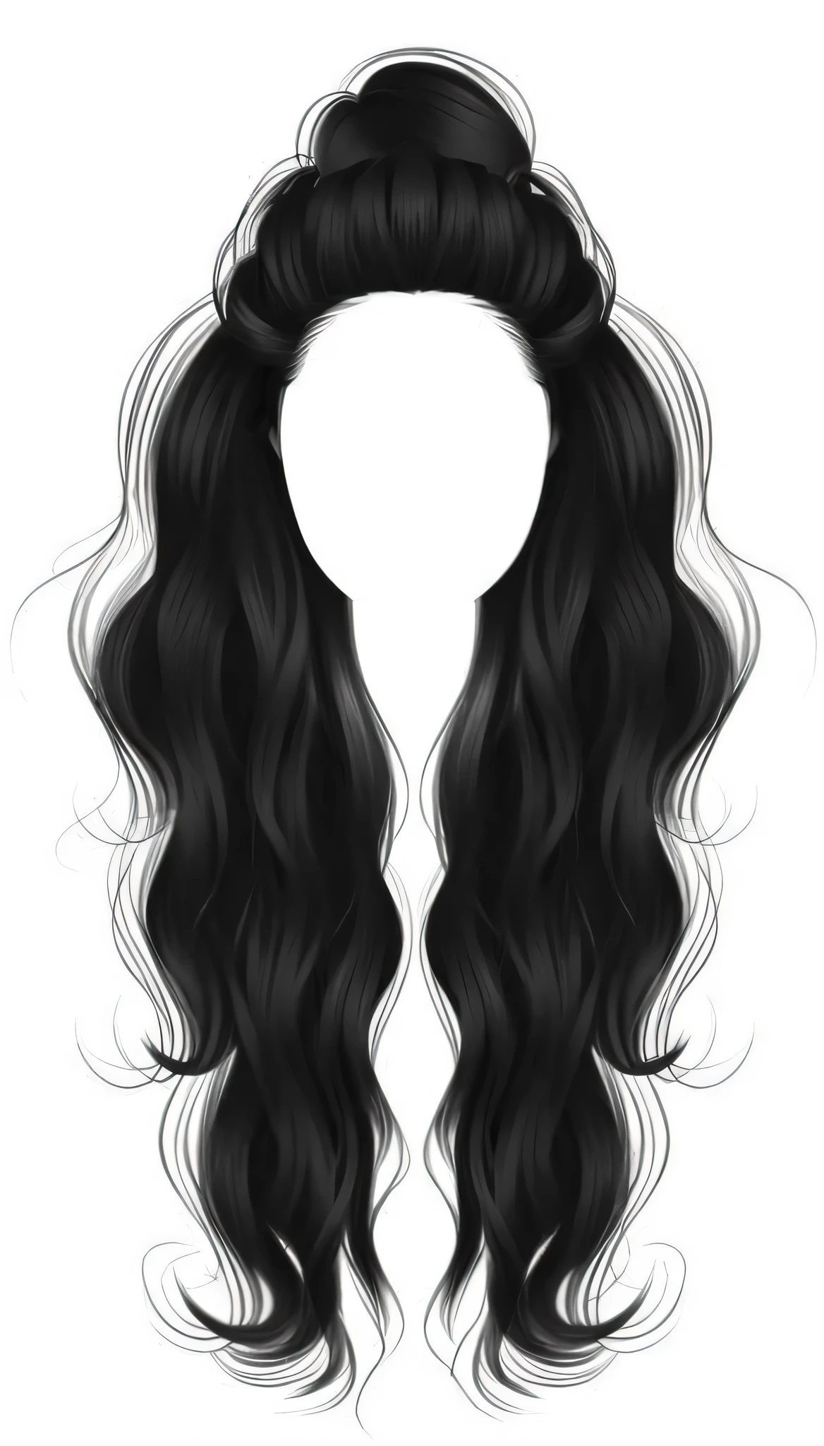 a black and white drawing of a woman's hair with long wavy hair, wavy long black hair, long wavy black hair, detailed long black hair, long free black straight hair, black long curly hair, wavy black hair, black wavy hair, long dark hairs, long curly black hair, long wavy dark hair, long black curly hair, wavy long - length black hair