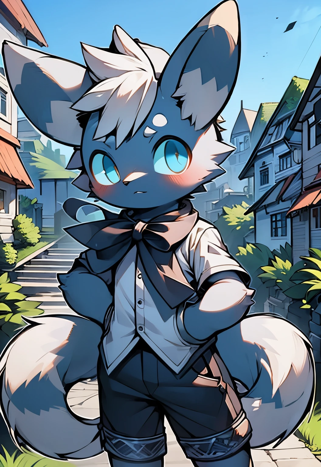 masterpiece, high quality, number \(artwork\),(fluffy fur,Character focus:1.1), MEOWSTIC_male,whole body, Shota,little boy,juvenile,proudly,Bright Eyes,panoramic,gothic style,castle,Character focus.(Detailed background:1.2),alone,hairy的 male ,male焦点,Hana Charcoal,eyes are very bright, (Cats,shirt,shorts,Garter stockings,Top hat:1.2)panoramic, Character Focus Solo, hairy, hairy的Shota,blue eyes,young style,charming,noble