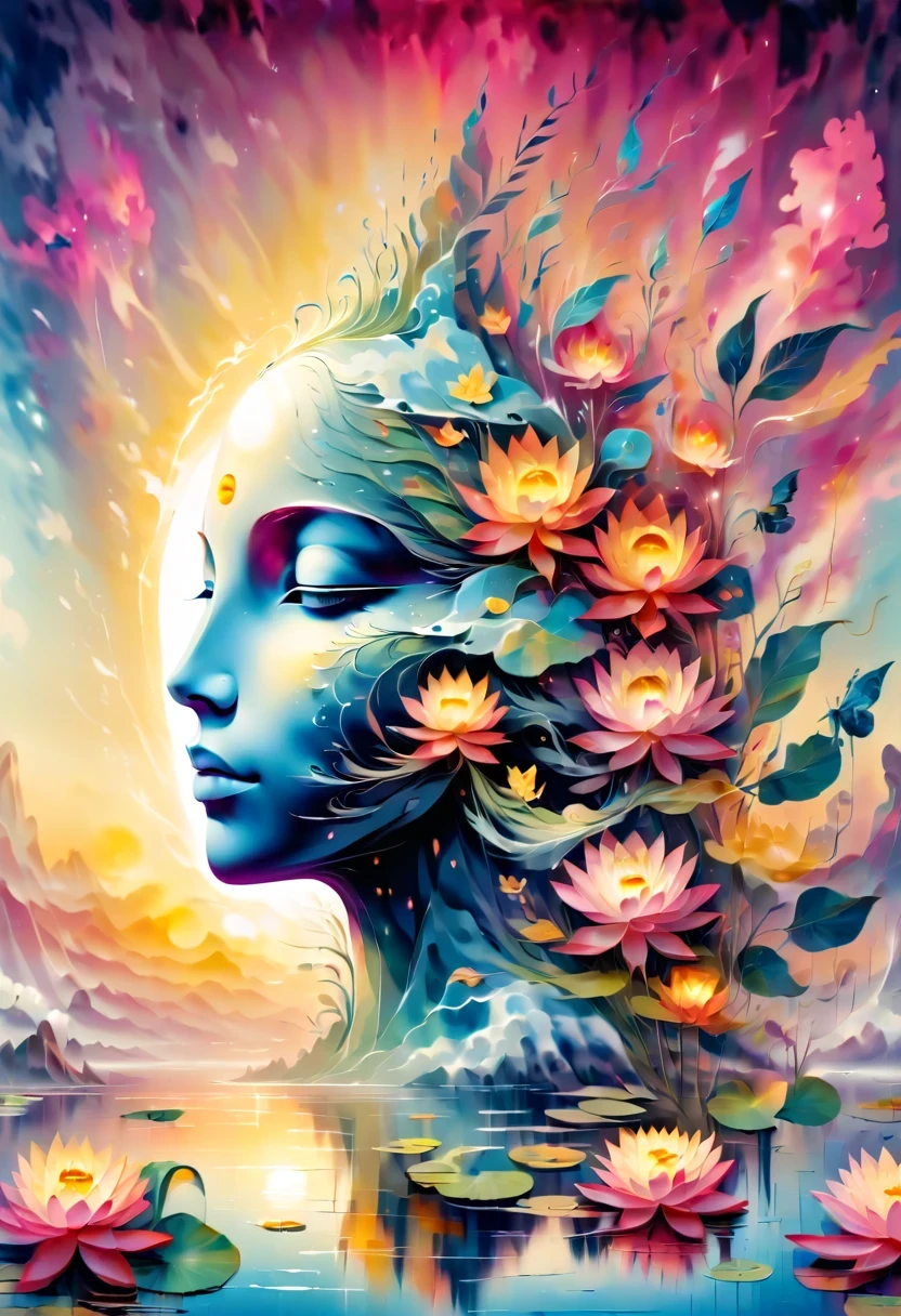 Create HD creative images, colorful, rays of black light, The authenticity of these parameters: In order to get closer to one’s own divine energy, Pachemana uses the golden ratio to express the main image, 1/filipino^-3 consistent, focus, recovery through this life，Demonstrating our human place in the eternal present and the liberation of our true nature, Finish. Knowledge of Aoristos-Diad, Up in the air, incommensurable.