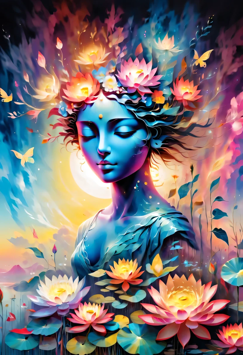 Create HD creative images, colorful, rays of black light, The authenticity of these parameters: In order to get closer to one’s own divine energy, Pachemana uses the golden ratio to express the main image, 1/filipino^-3 consistent, focus, recovery through this life,Demonstrating our human place in the eternal present and the liberation of our true nature, Finish. Knowledge of Aoristos-Diad, Up in the air, incommensurable.