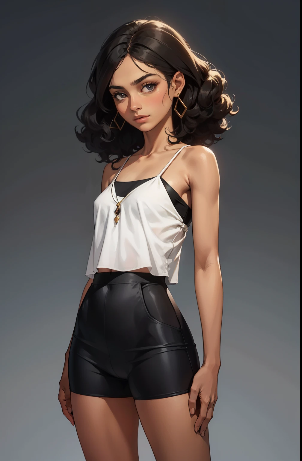 maquiagem, curly hair
Crespo: coily hair, Lips are soft or colored, fundo preto simples, minimalismo, monotonous, paletas de cores vivas, limpo, Crisp drawings, silhuetas fluidas, camisas e blusas, asymmetric, geometric, Simple and minimalist accessories, Designs diferentes, silhuetas simples, estilo de rua, moda urbana, fundo liso, simple lighting, moda moda urbana, folha de modelo