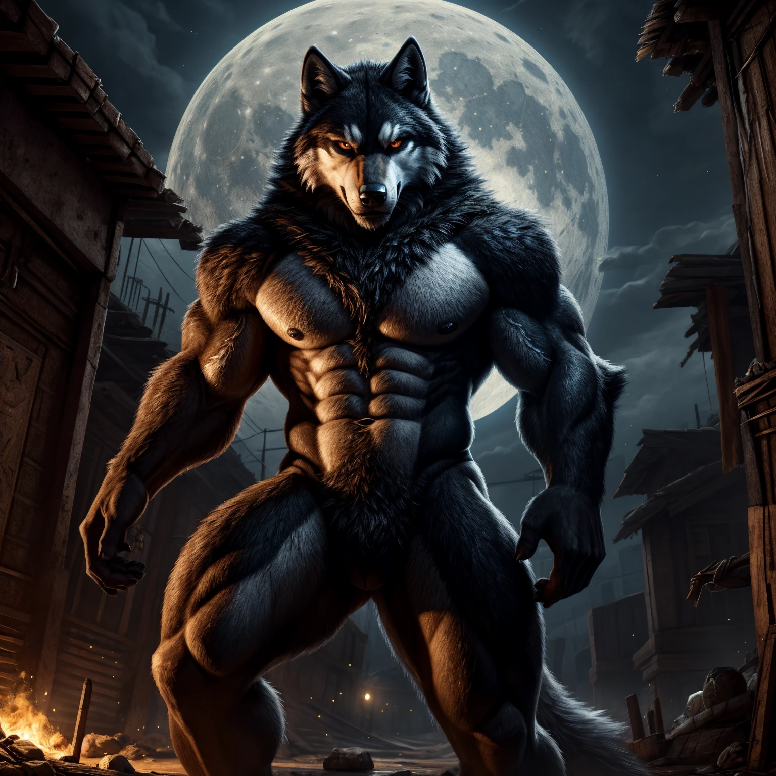 Under the bright full moon