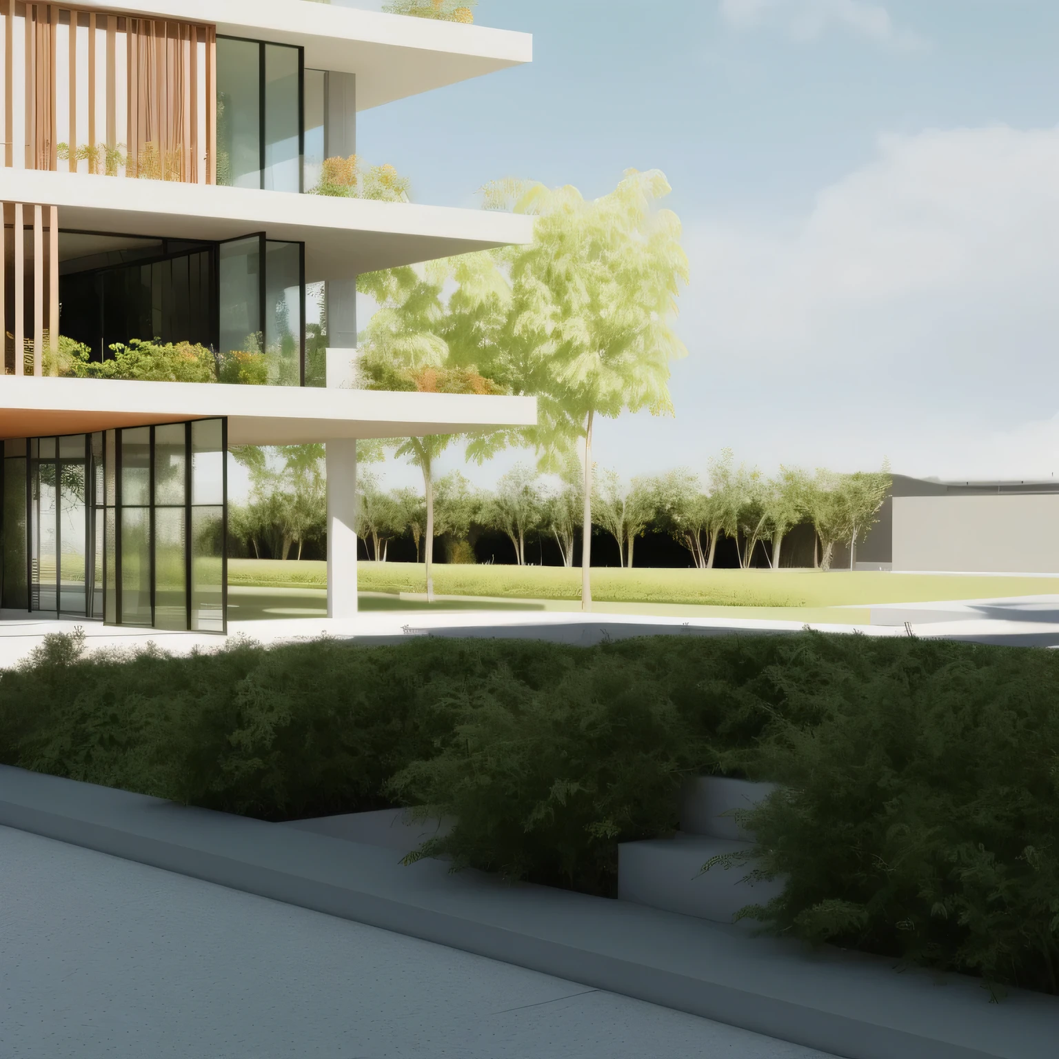 rendering of a modern building with garden and walkway, architectural rendering, architectural visualization, detailed renderinging, highly detailed rendering, professional rendering, detail rendering, luminous rendering, insanely detailed renderinging, architectural 3D rendering, architectural rendering, very detailed rendering, architectural visualization, Non-Lumion Pro rendering, landscape rendering, detailed rendering, natural realistic rendering, high detail rendering