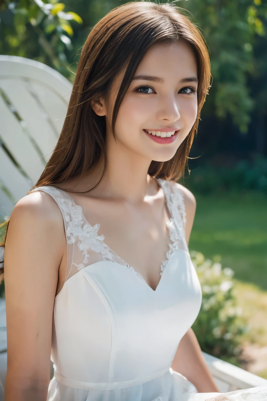 (Best quality, 8K, masterpiece:1.3)) , (one person: 1.4), 1girl, a Korean woman, a goddess, 25 years old, portrait photography, high contrast, God perspective, aperture F1.2, focal length 24mm, ( Full body: 1.2), smile, pose for photos, fine lace, slip dress, simple cut dress, brand dress, simple cut, long black hair, hair tied up, super detailed skin details, detailed fabric texture, hard raining