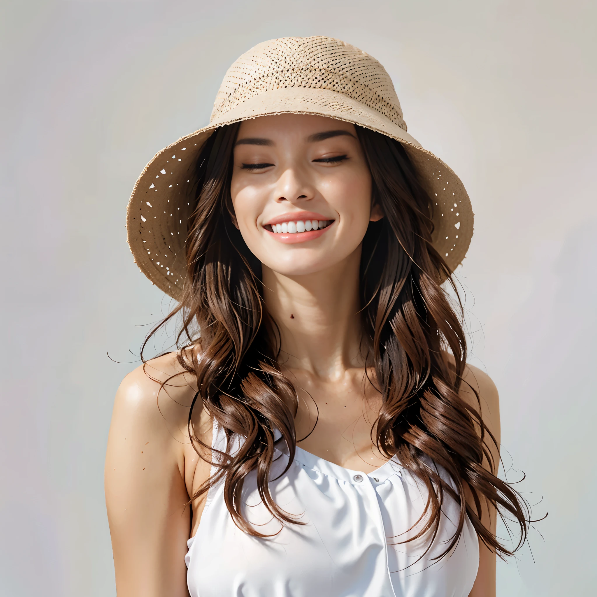 arafed woman wearing a соломенная Hat and smiling for the camera, in Hat, wearing соломенная Hat, with соломенная Hat, time 7 6 8, wear a traveling hat, h 768, time 7 0 4, соломенная Hat, in a choker and a cute hat, In a wide hat from the sun, h 576, in Hat, шелковая Hat, Hat, Closing Your Eyes