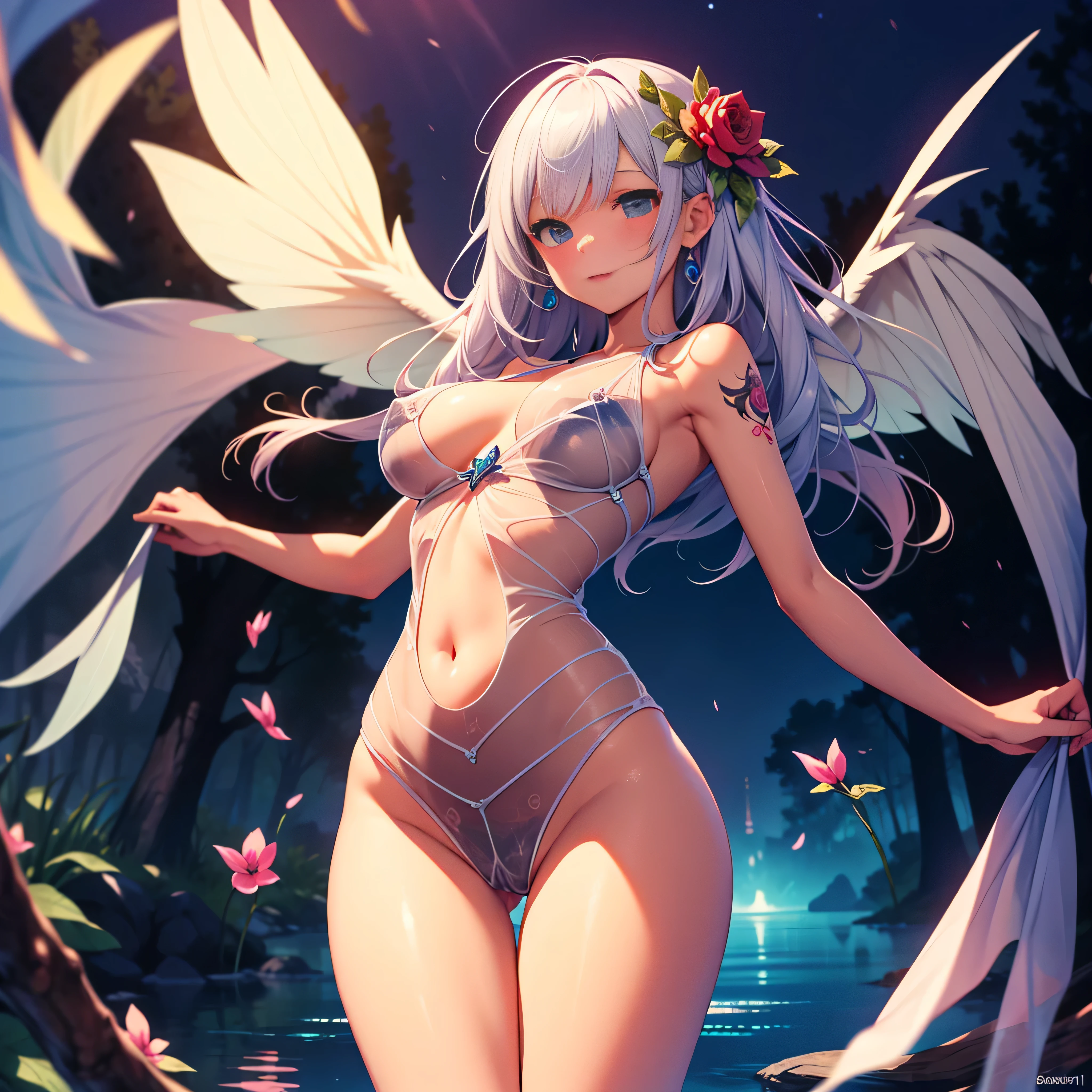 (quality)), ((tmasterpiece)), Recommended resultluffly、(see through:1.5)、Whole body ESBIAN、squatt、、straighten your back、(Keep hips forward:1.)、、spread 、The slender one、Colossal tits、angle to floor:1.2、low camera angle、There is flowing out of the crotch、Whole body facing the camera,Hair can be seen on the crotch,the Flower Fairy, reflection, tattoo sex nsfw "luis Royo" naked varied multi etc. --v 6 --s 1000 --c 20 --q 20 --chaos 100
