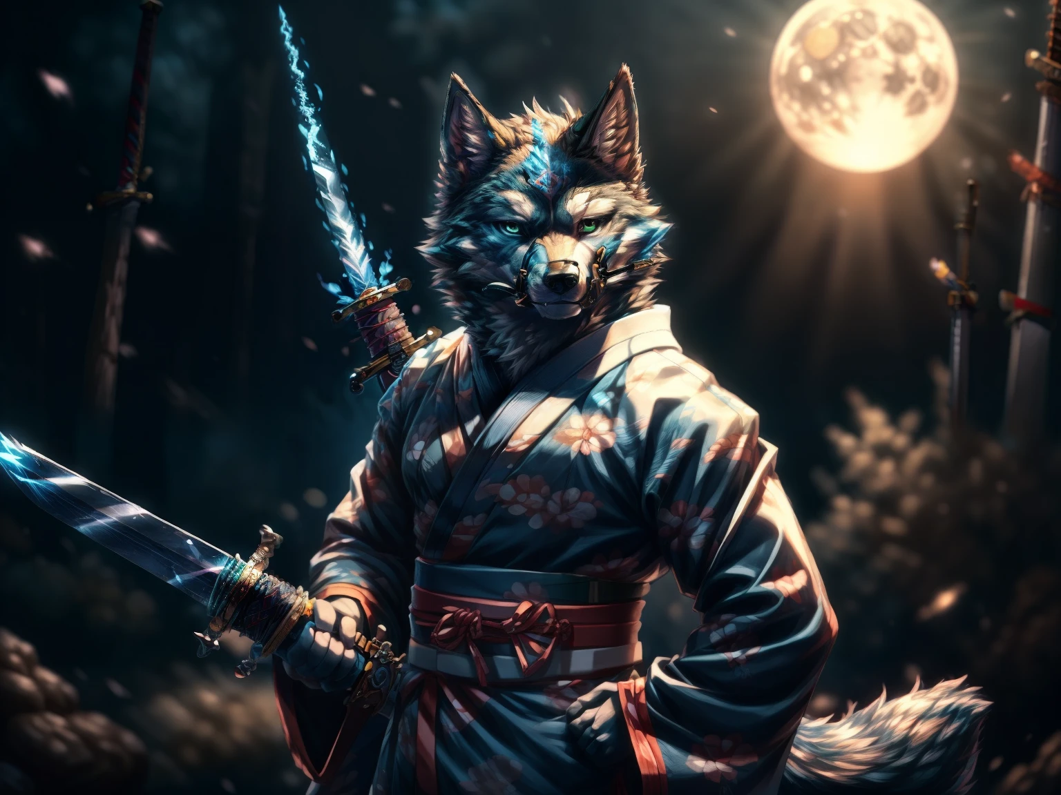Top quality ultra-fine illustrations, movie poster, Zatoichi, Blind Swordsman, shuimobysim (bamboo forest, dark night with beautiful full moon, rays of light through bamboo, backlighting) (beautiful face and eyes with great detail) absurdres perfect anatomy ((Beastman))) (furry, solo focus, Japanese kimono, ninja, samurai, sword with blue flames, battle duelurry anthro:1.7) ((((furry body, wolf facial features, wolf body features)))) ((((wolf muzzle highly detailed fur)))) full body, sturdy look, shouting, combat regime (dynamic pose),there is a drawing of a wolf playing a piano, keyboardist, koda kazuma, fursona art, pianist, asriel dreemurr, anthropomorphic wolf, fursona!!!!, furry artist, an anthro wolf, kazuma kaneko, weirdcore voidpunk fursona, anime character with a wolf's head and a tie and a suit, zeronis style, koda kazuma, sazed, ((zerator)), official art, zeronis, profile picture 1024px, zerochan art, stylized anime, inspired by Ryūsei Kishida, inspired by Zhu Da, anime character of a wolf dressed in a black shirt and yellow tie, fursona wearing stylish clothes, furry character, furry fursona, professional furry drawing, fursona art, furry anime, furry art!!!, anthro art, very very beautiful furry art, green eyes, ((((((nakeness)))))), ((Extremely realistic shadows, tmasterpiece, extremely detaile, Photorealsitic)), ((Huskies)), Stronature male, dynamicposepose the soles of your feet, ((Keep your feet up)), Keep your feet up, POV furry art, anthro paw pov art, furry legs, furry paw pov art, ((((showing his paws to viewer)))), furry paws furry, furry paw, Detailed legs, detailed legs looming over you, professional furry drawing, fur covered legs, detailed legs towering over you