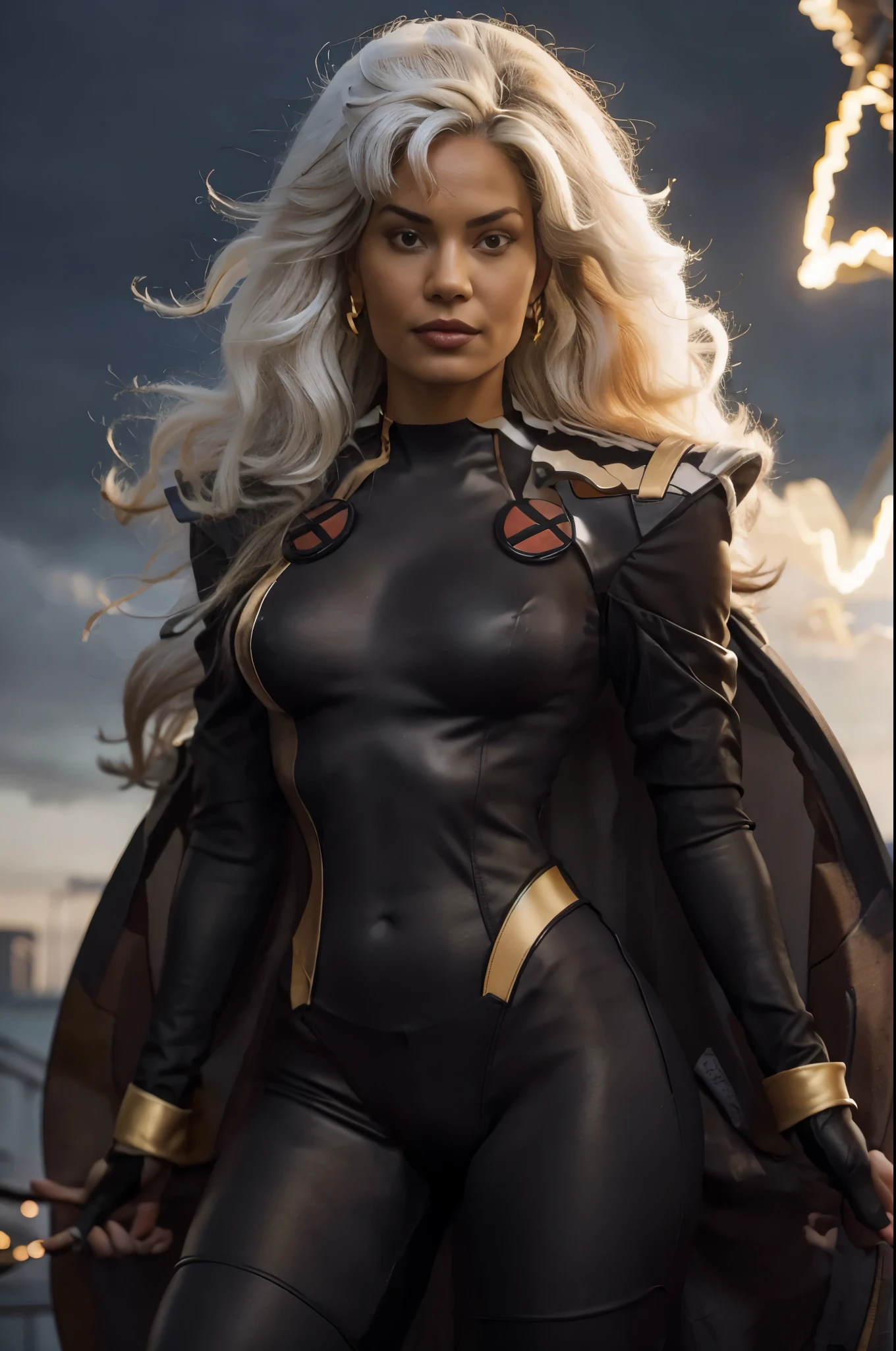 Tempestade X Men, extremamente realista, linda, extremamente sexy, Bunda grande, pernas grossas, fitness, cabelos brancos