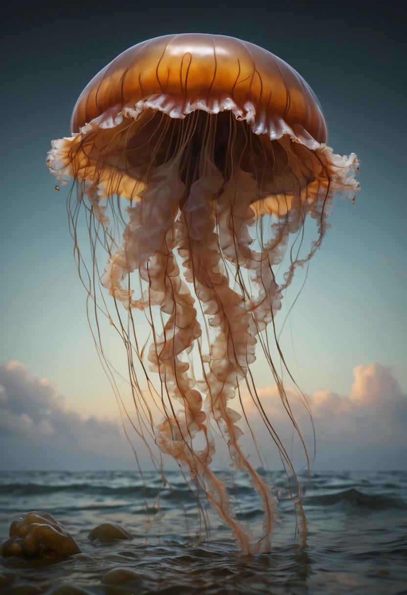 Photo by Dale Chihuly《jellyfish》, best quality, masterpiece, representative work, official art, professional, Super complex and detailed, 8k