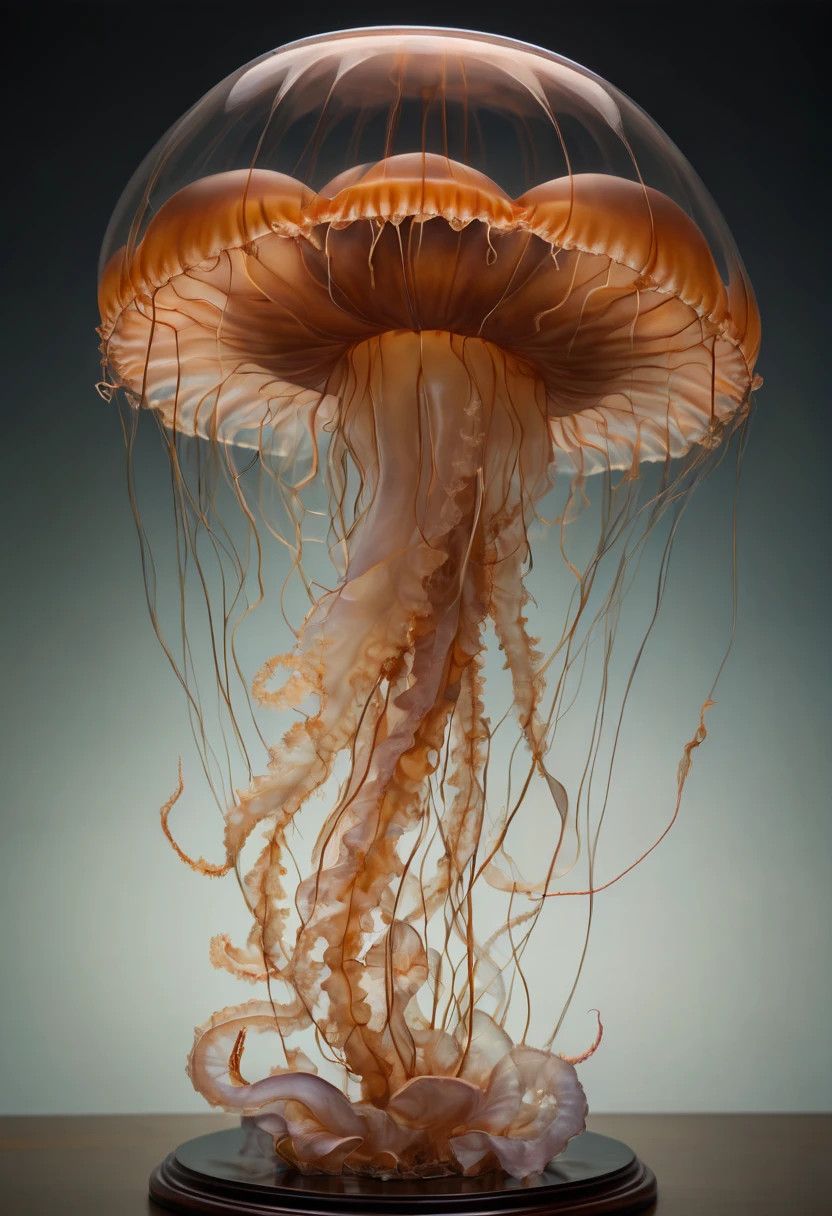 Jellyfish by Kentaro Miura and Raphaelle Peale and robert capa, best quality, masterpiece, Representative work, official art, Professional, Ultra intricate detailed, 8k