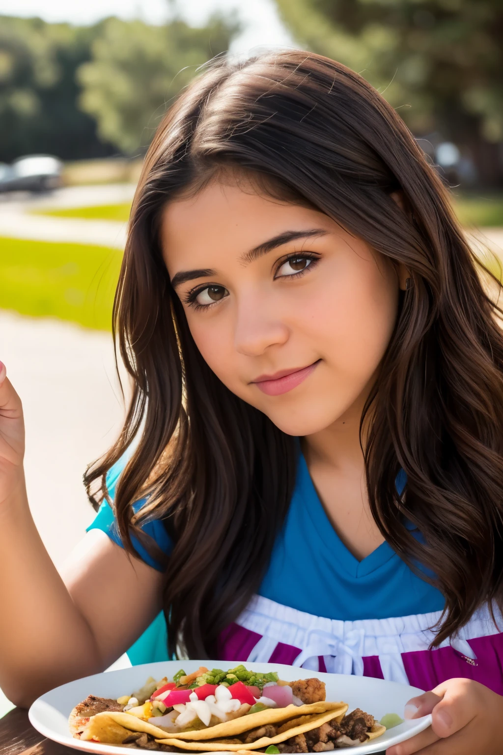 Arafed girl looks like Jenna Ortega with long hair sitting on a chair in a room, Isabela Moner, She has a sweet, ausdrucksstarkes Gesicht, jodie bateman, Kailee Mandel, she has a sweet face, Standbild aus der Fernsehserie, Ellie Victoria Sturm, Corinne Tag, TANTE MASSIVE, Werbeartikel, Promo-Still, Clara Oswald, devon cady lee