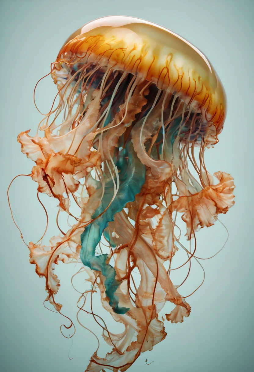 Jellyfish photographed by Miki Asai, best quality, masterpiece, representative work, official art, professional, Super complex and detailed, 8k