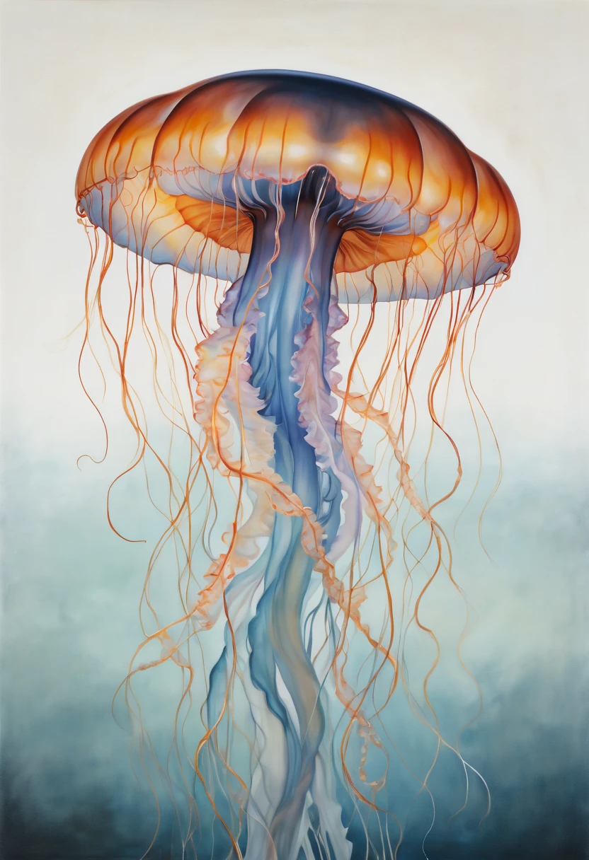 Jellyfish by Georgia O'Keeffe, best quality, masterpiece, Representative work, official art, Professional, Ultra intricate detailed, 8k